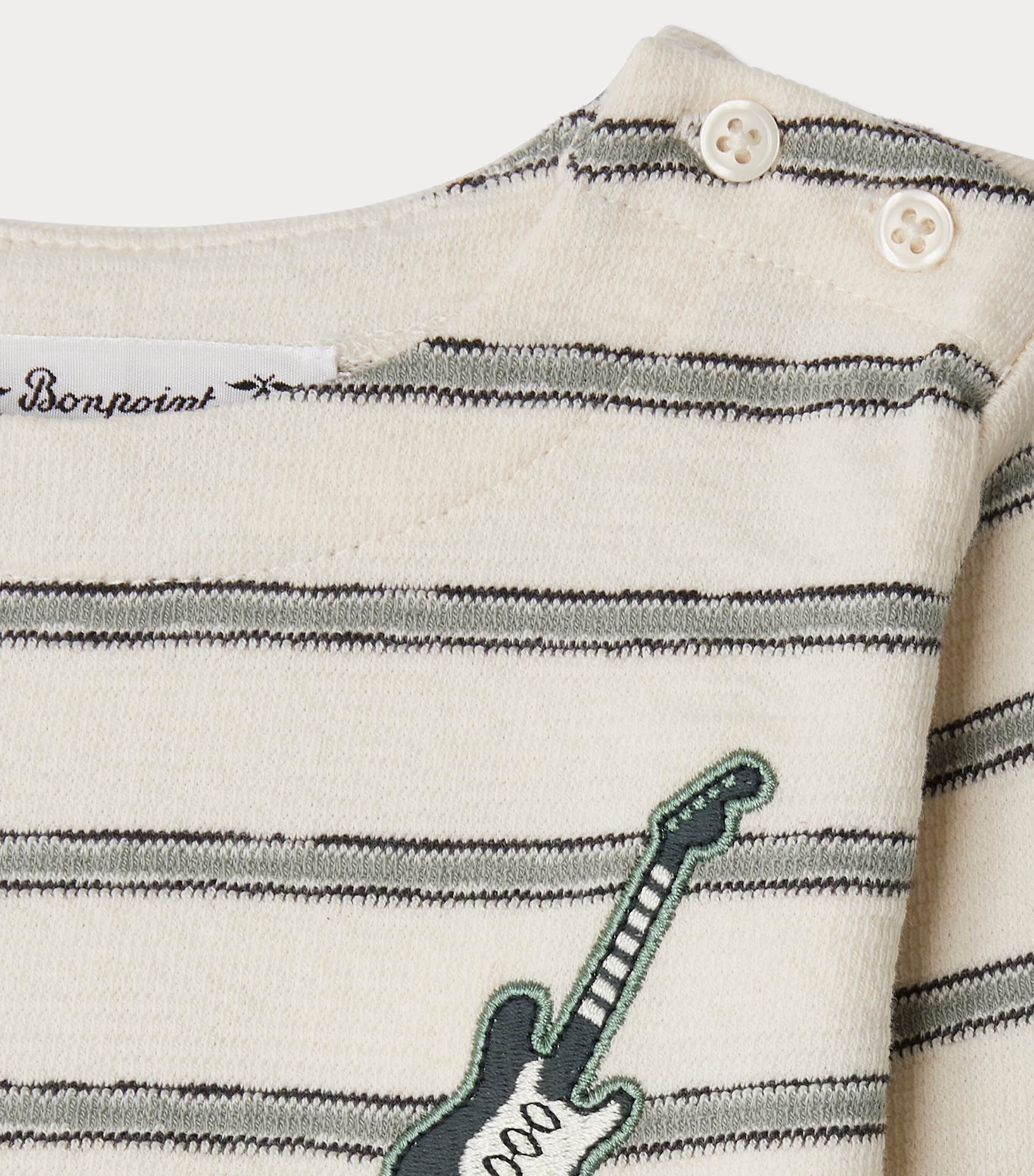 Cotton Guitar Long-Sleeve T-Shirt (6-18 Months) VERT DE GRIS Image 3