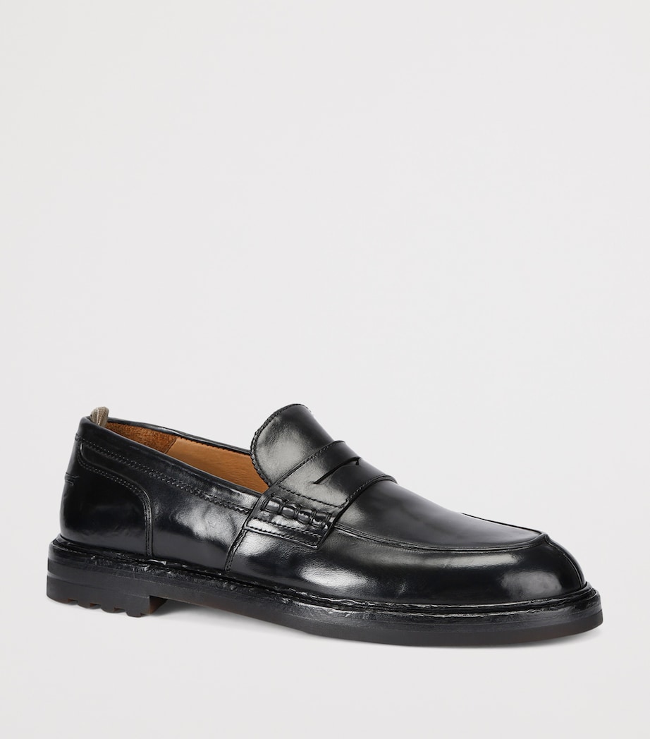 Leather Sax Flexi Loafers BLACK Image 3