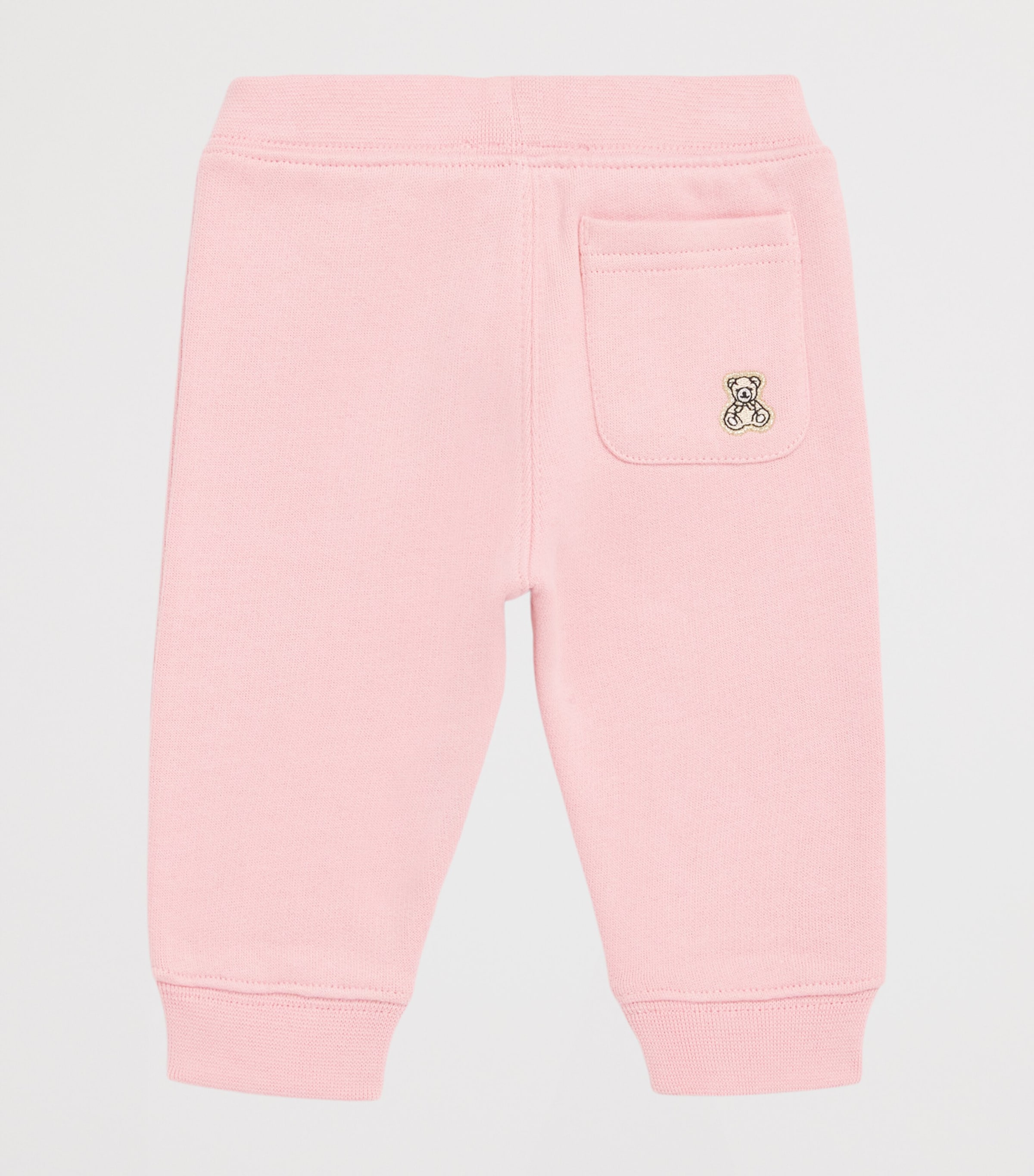 Harrods Cotton Logo Sweatpants (0-18 Months) Pink Image 2