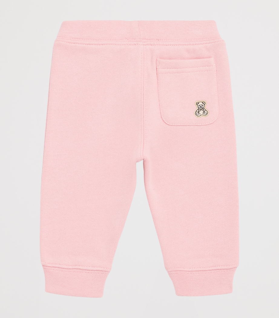 Harrods Cotton Logo Sweatpants (0-18 Months) Pink Image 2