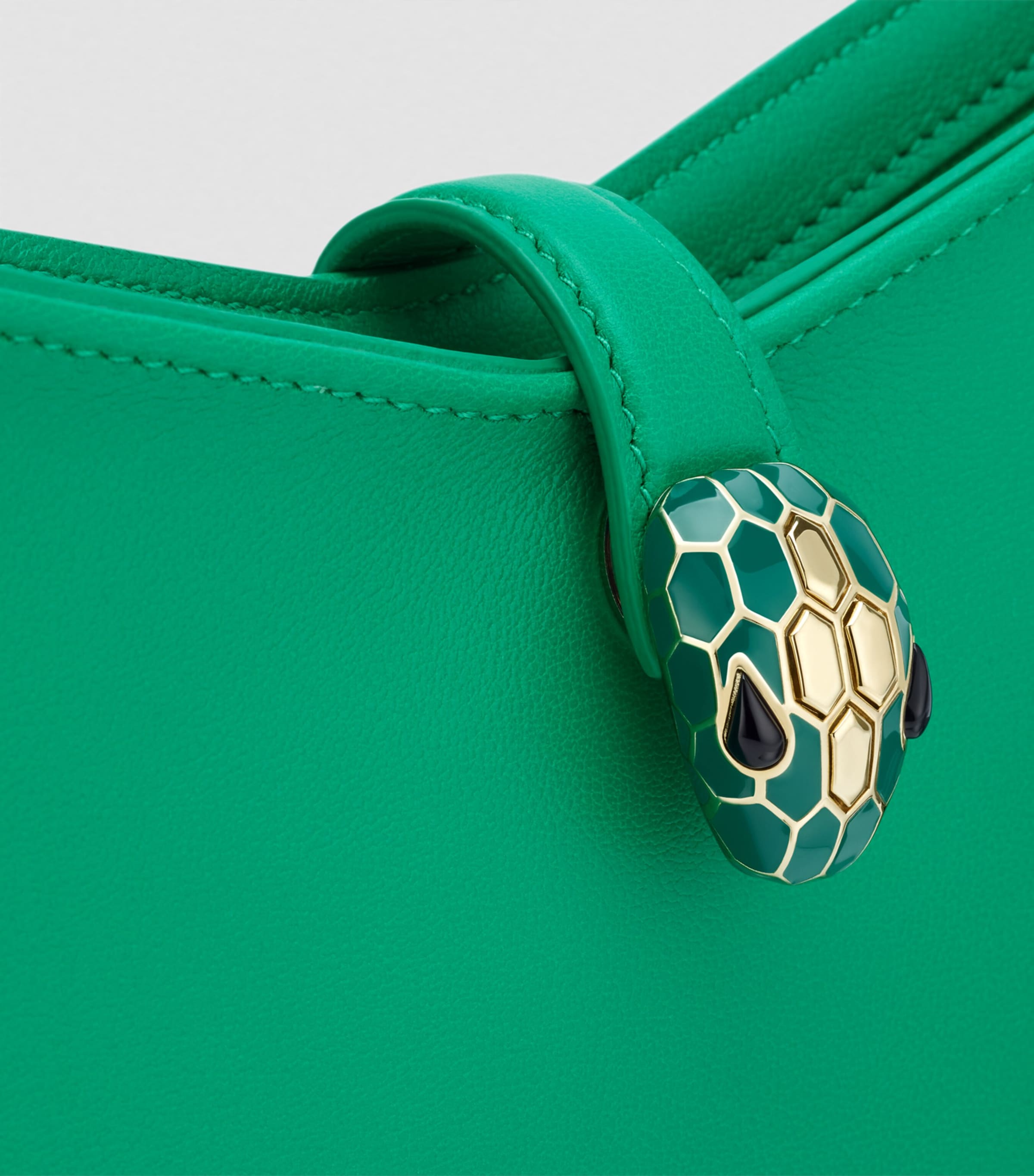 Leather Serpenti Baia Shoulder Bag GREEN LIGHT Image 4