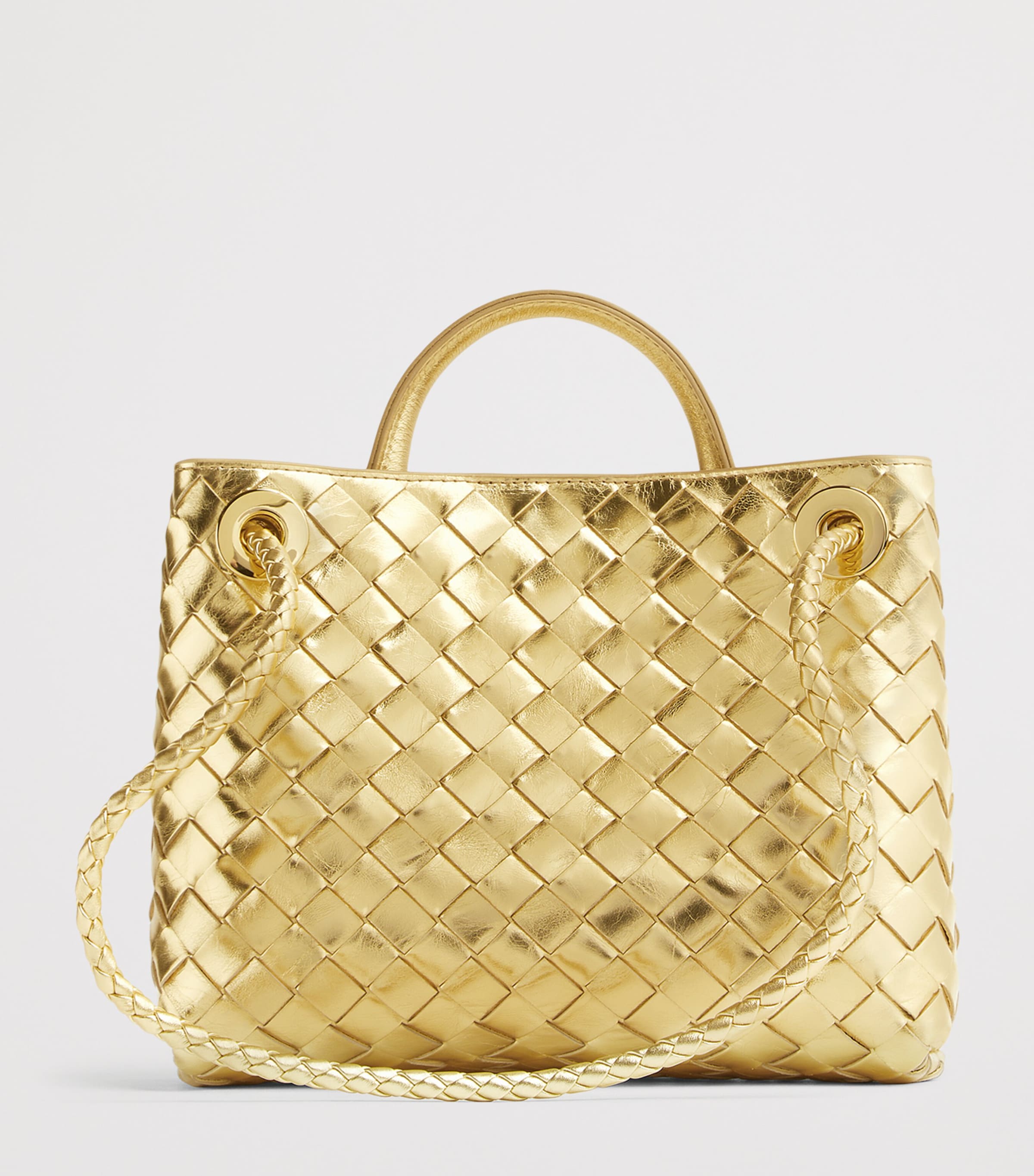 Bottega Veneta Small Leather Andiamo Top-Handle Bag Image 5