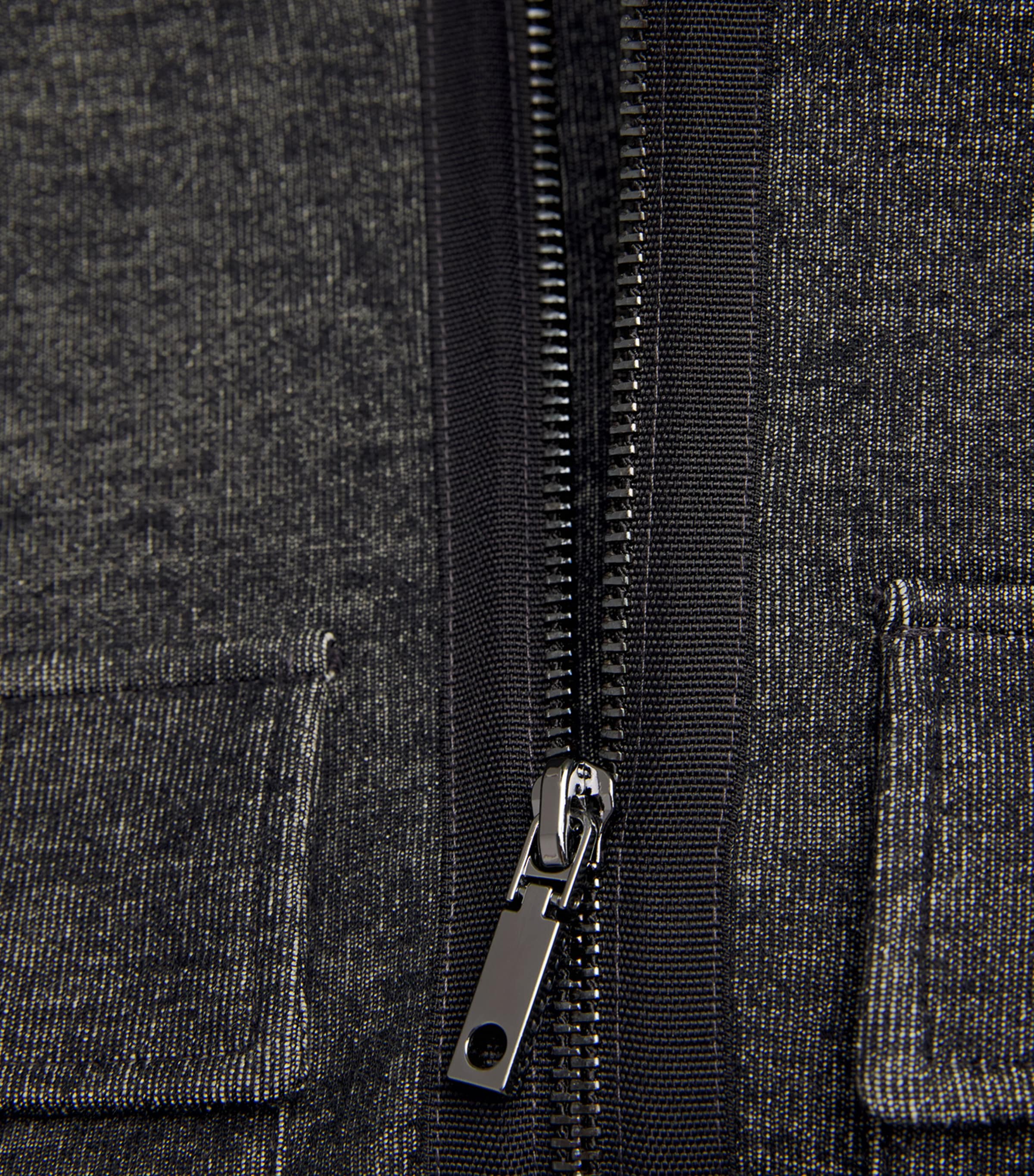 MAX&Co. Womens Cotton-Blend Bomber Jacket Dark Grey Image 5