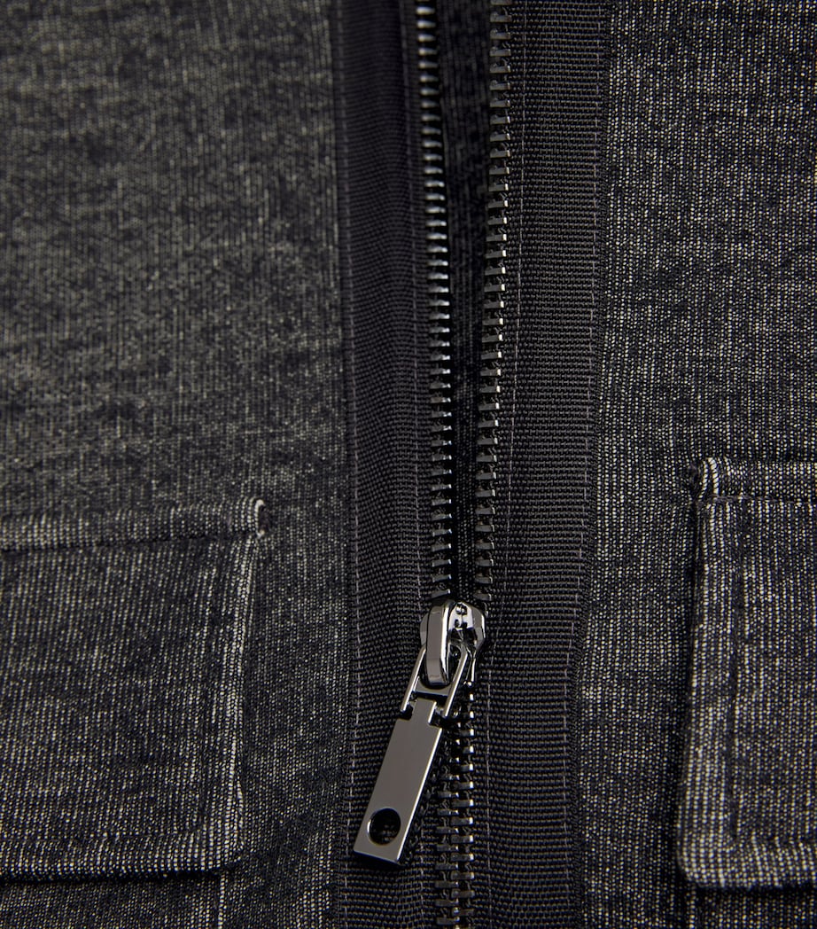 Cotton-Blend Bomber Jacket DARK GREY Image 5