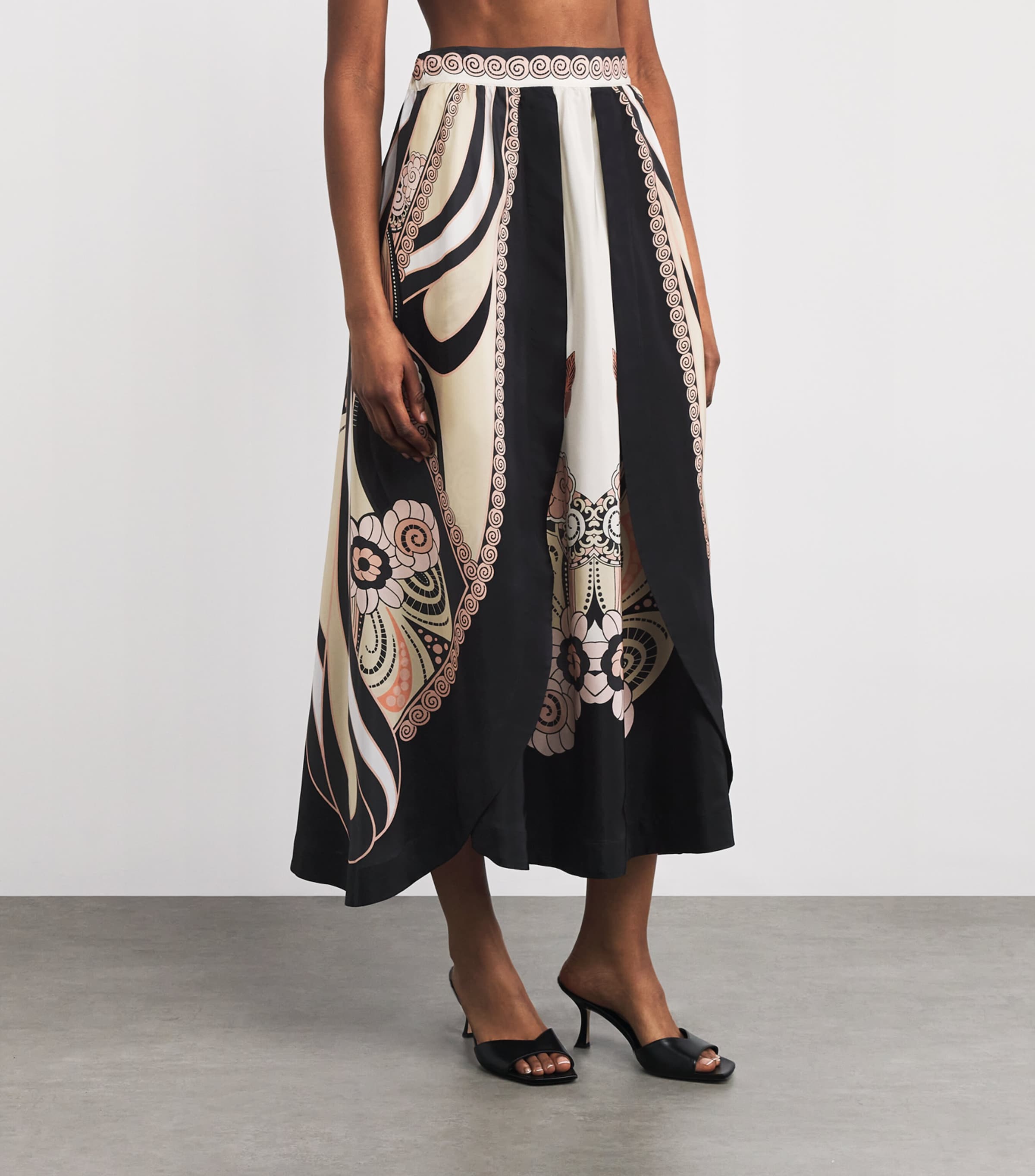 La Doublej Womens Silk Ambrosia Midi Skirt Placée Image 4