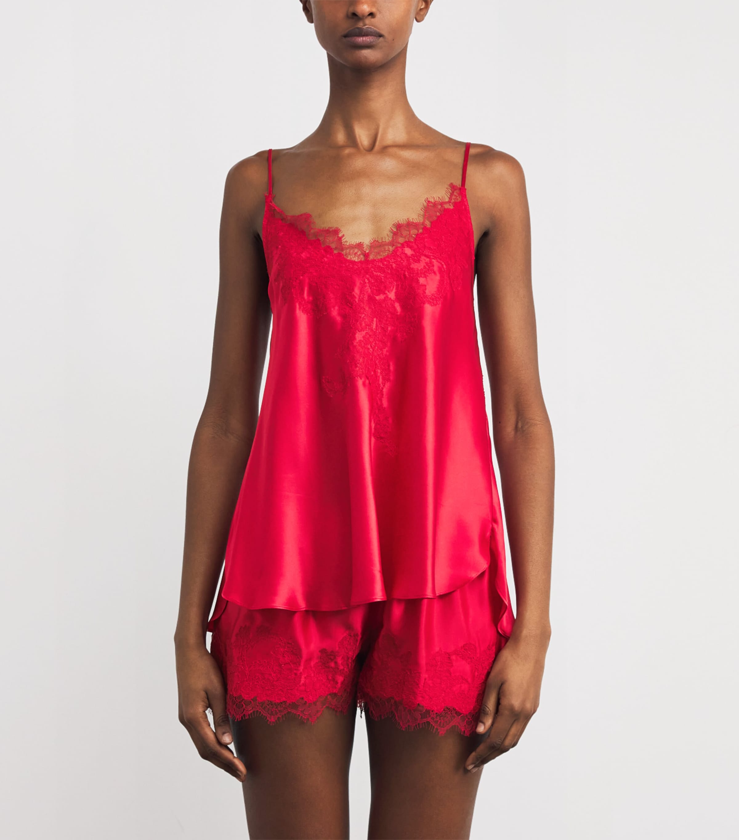 Silk-Lace Cami Top RUBY/RUBY Image 3
