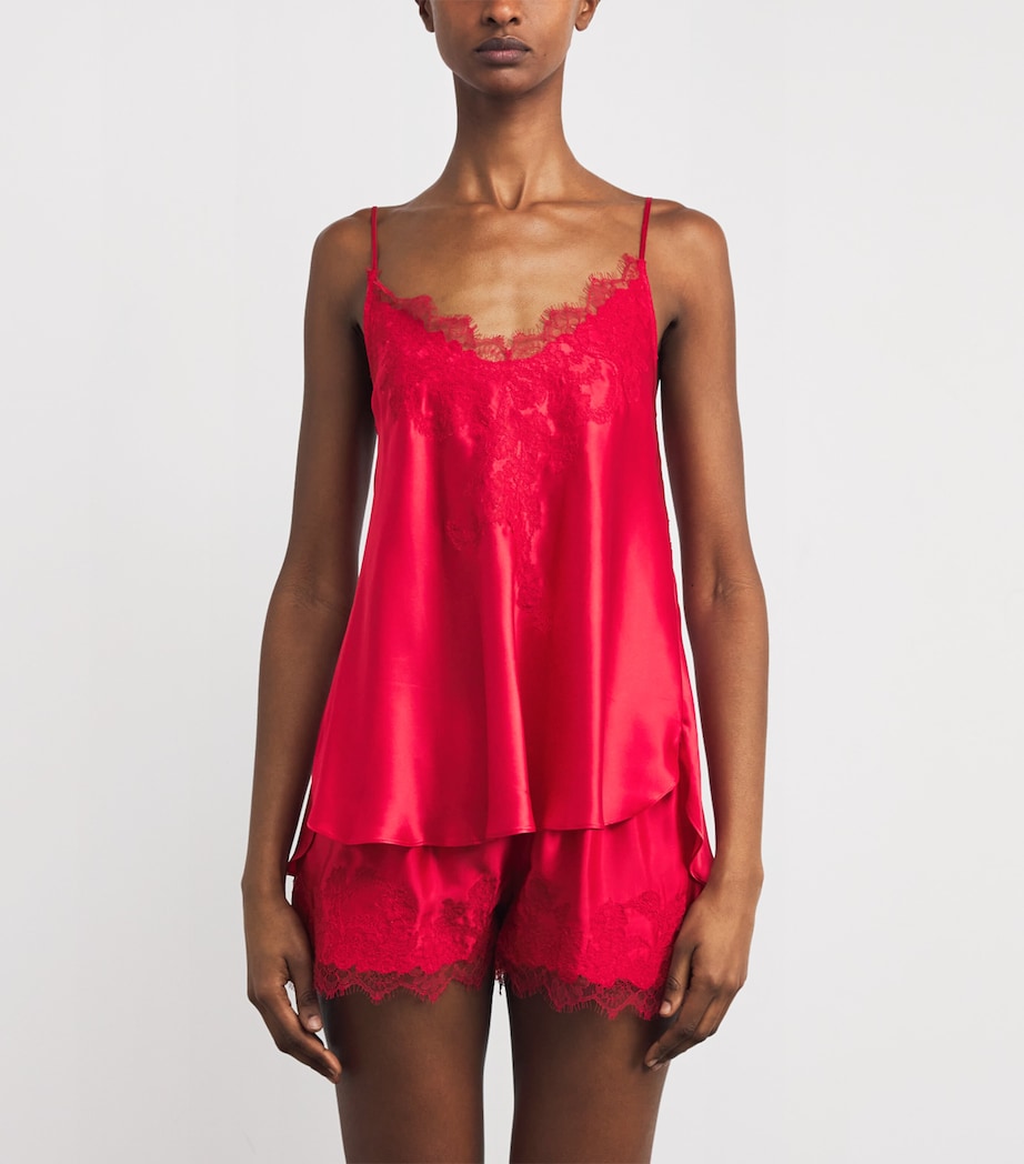 Silk-Lace Cami Top RUBY/RUBY Image 3