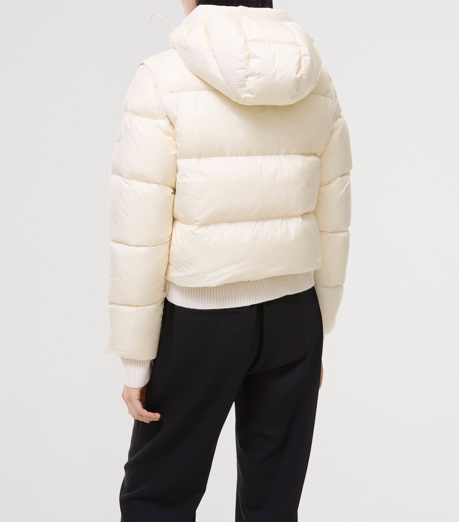 Burberry Womens Detachable-Sleeve Puffer Jacket Tundra White Image 4