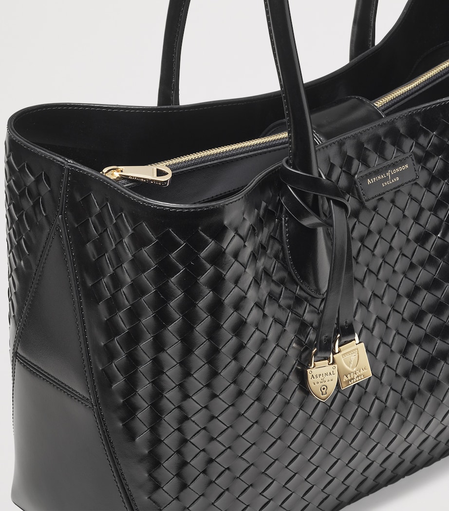 Leather London Tote Bag BLACK Image 6