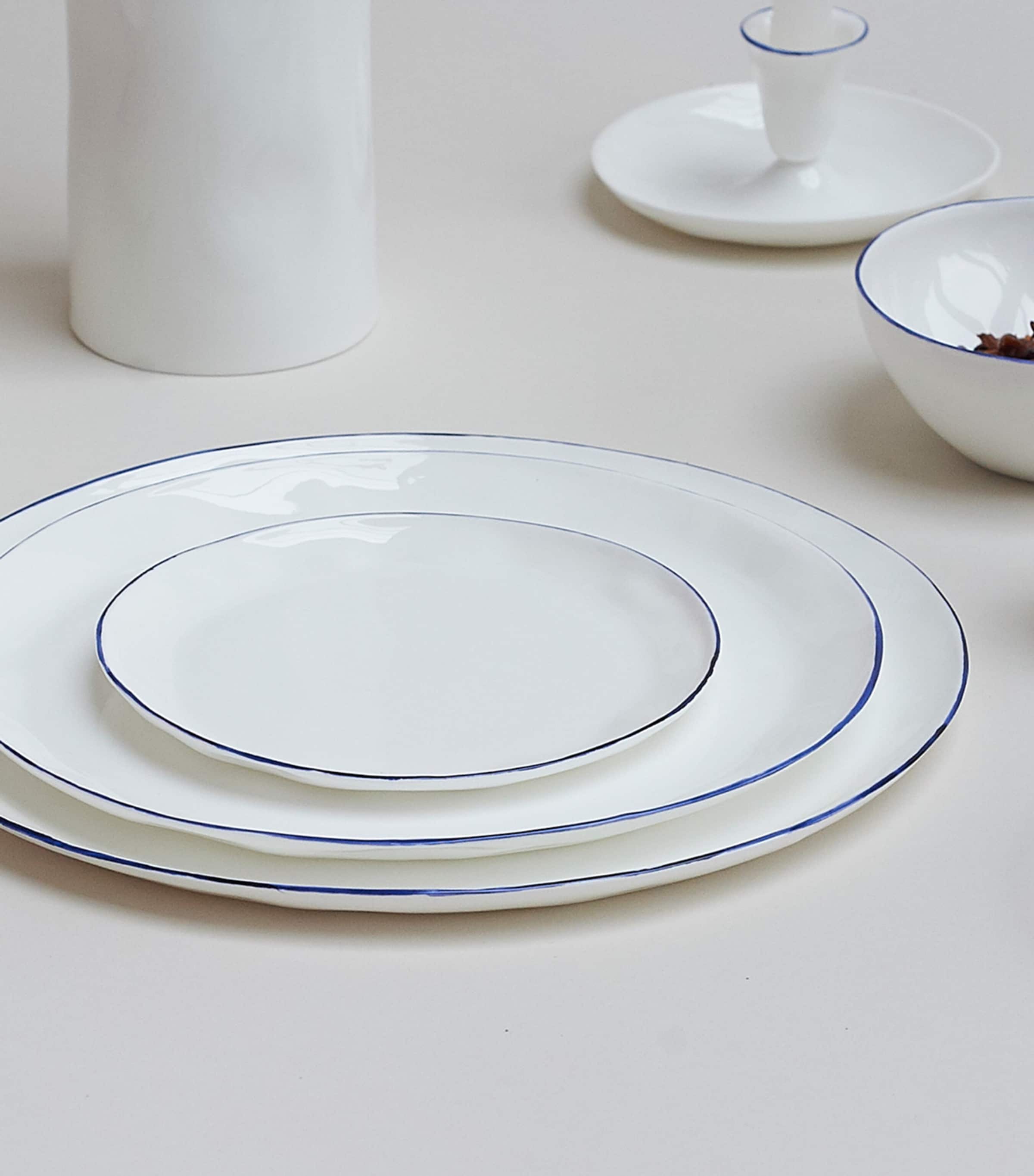 Set of 4 Cobalt Dinner Plates (28.5cm) COBALT (BLUE) Image 6