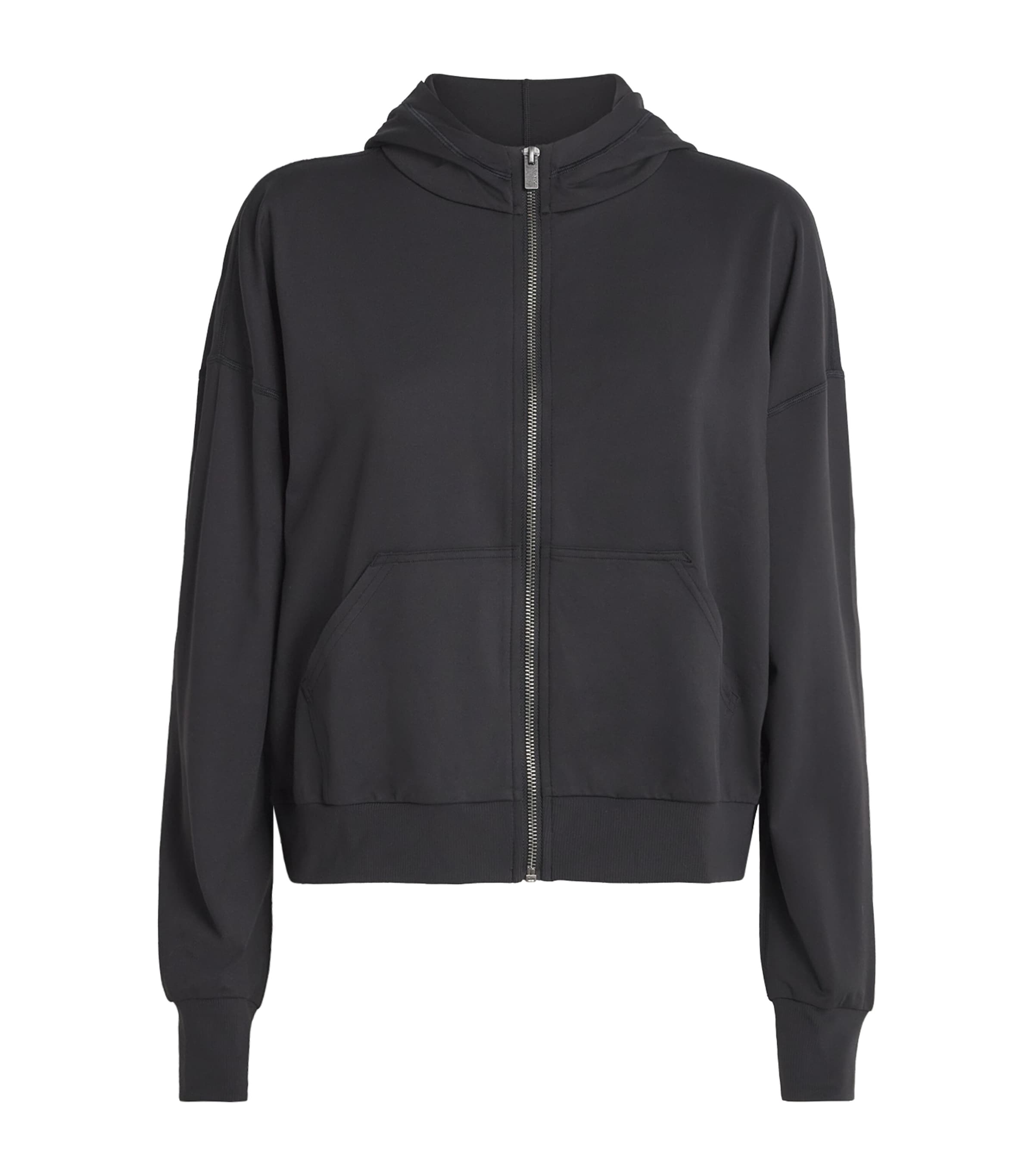 VUORI Womens Halo Cropped Hoodie Tbk True Black Image 1