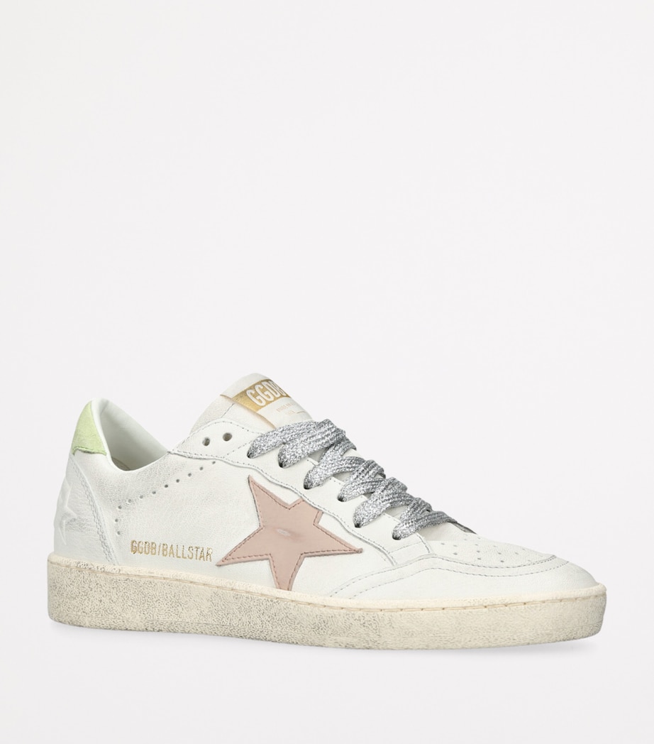 Golden Goose Leather Ballstar Sneakers White/oth Image 3