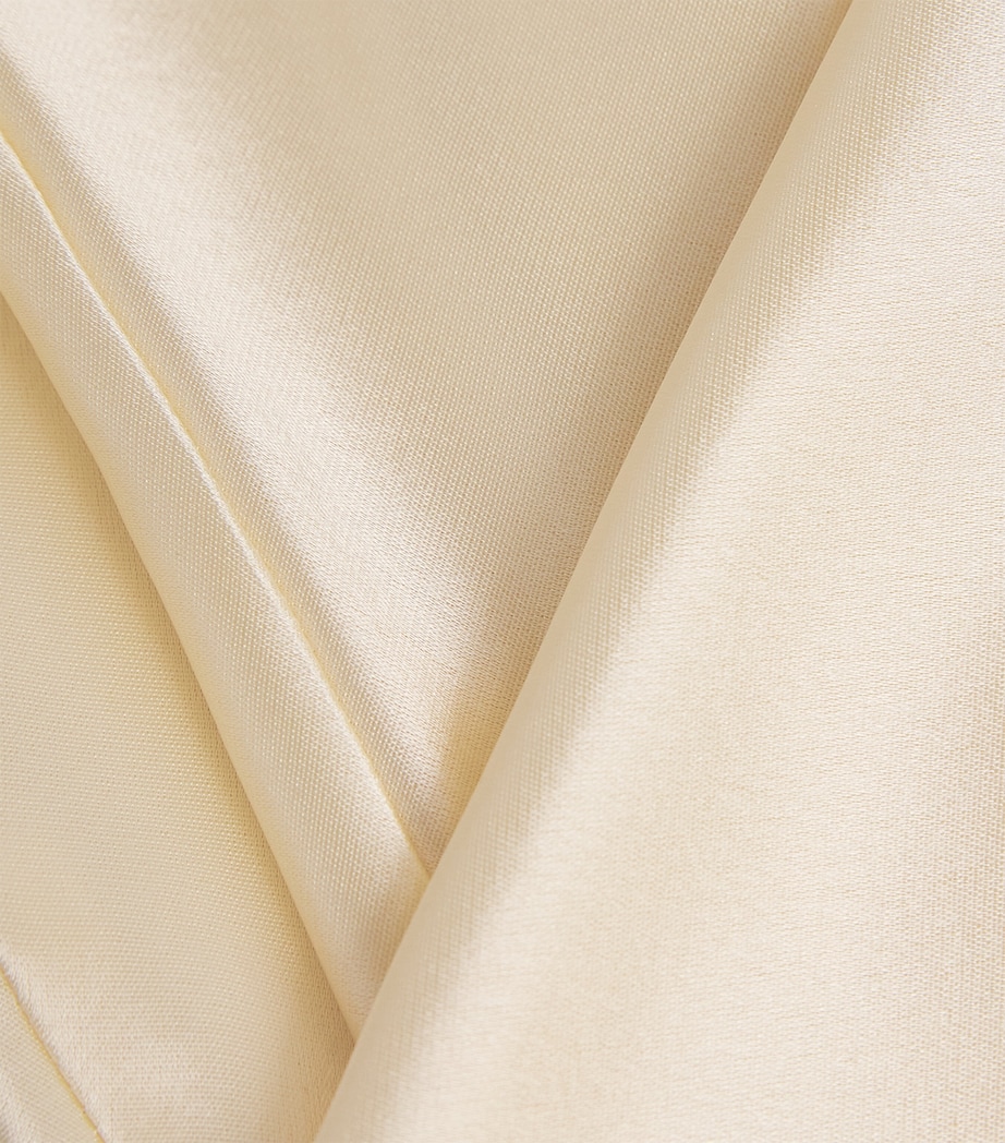 Almada Label Womens Satin High-Neck Maddy Blouse Vanilla Image 6