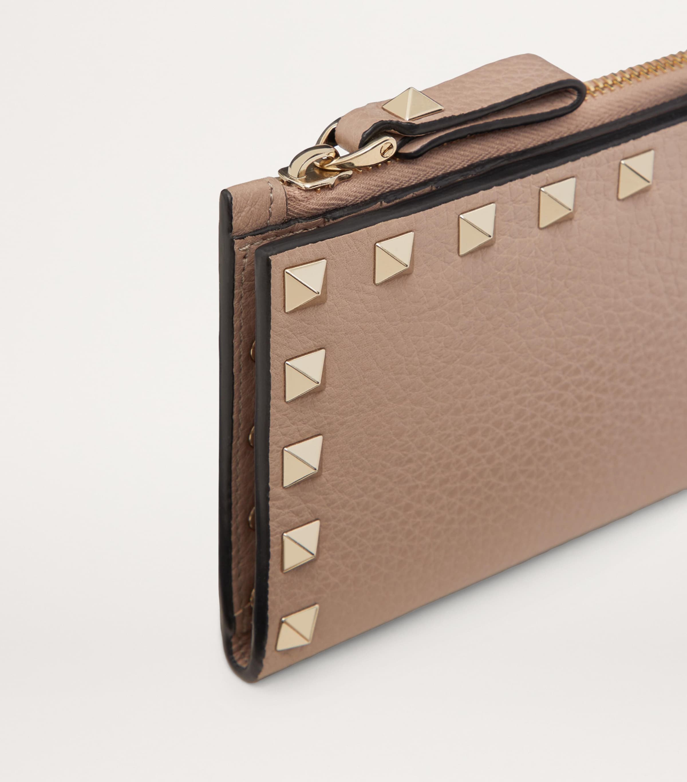 Valentino Garavani Leather Rockstud Coin and Card Holder Image 5