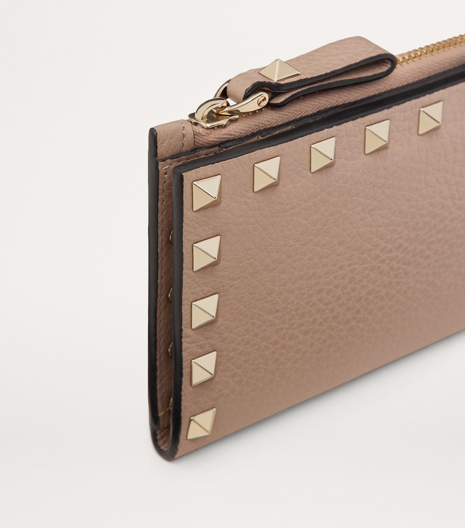 Valentino Garavani Leather Rockstud Coin and Card Holder Image 5