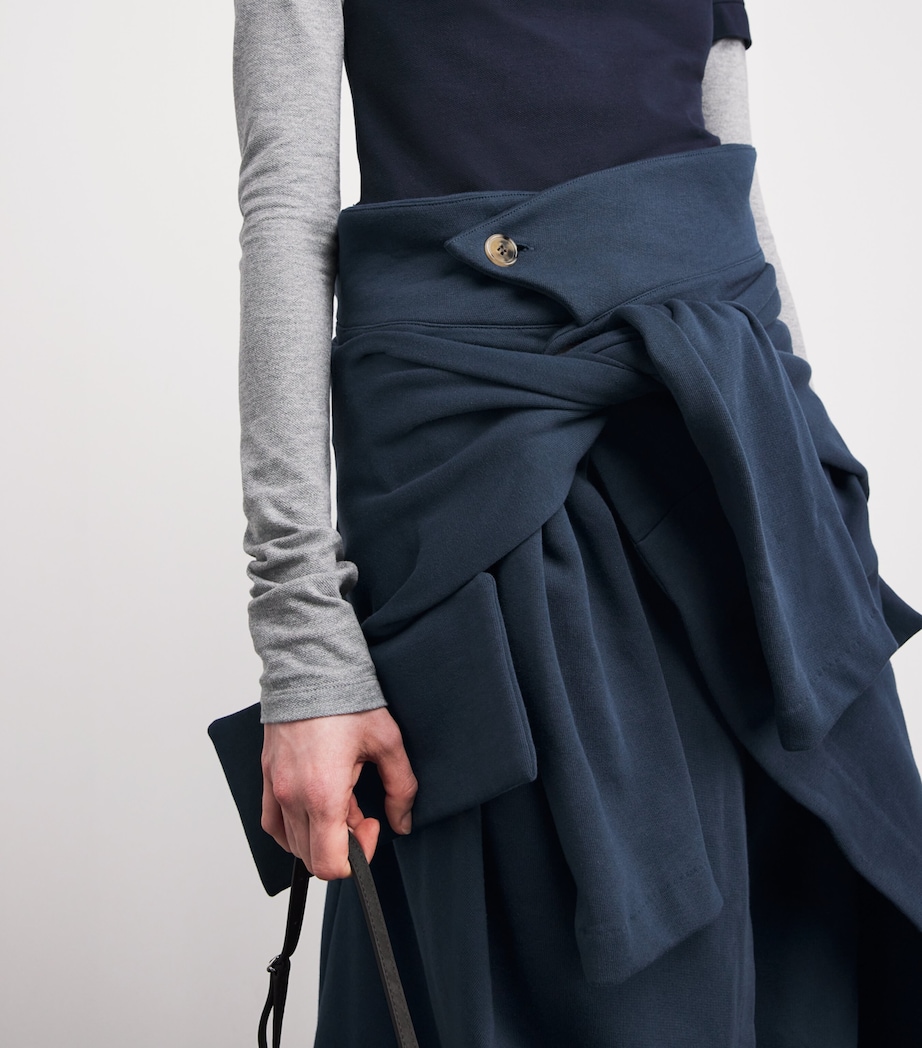 Cotton Wrap Sweatpants NAVY Image 6