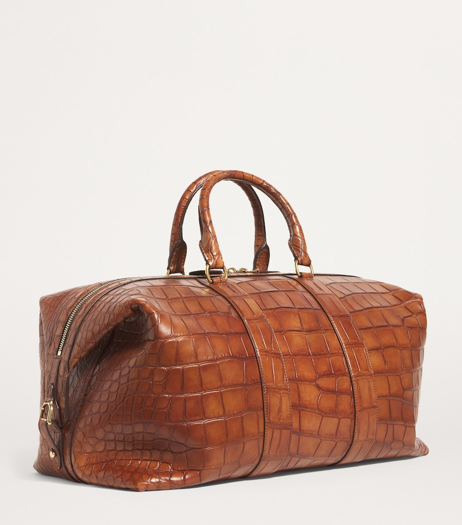 Alligator Leather Welington Duffle Bag RL BROWN Image 3