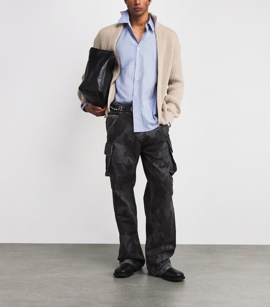 Cotton Ripstop Camouflage Print Cargo Trousers BLACKCAMO Image 2