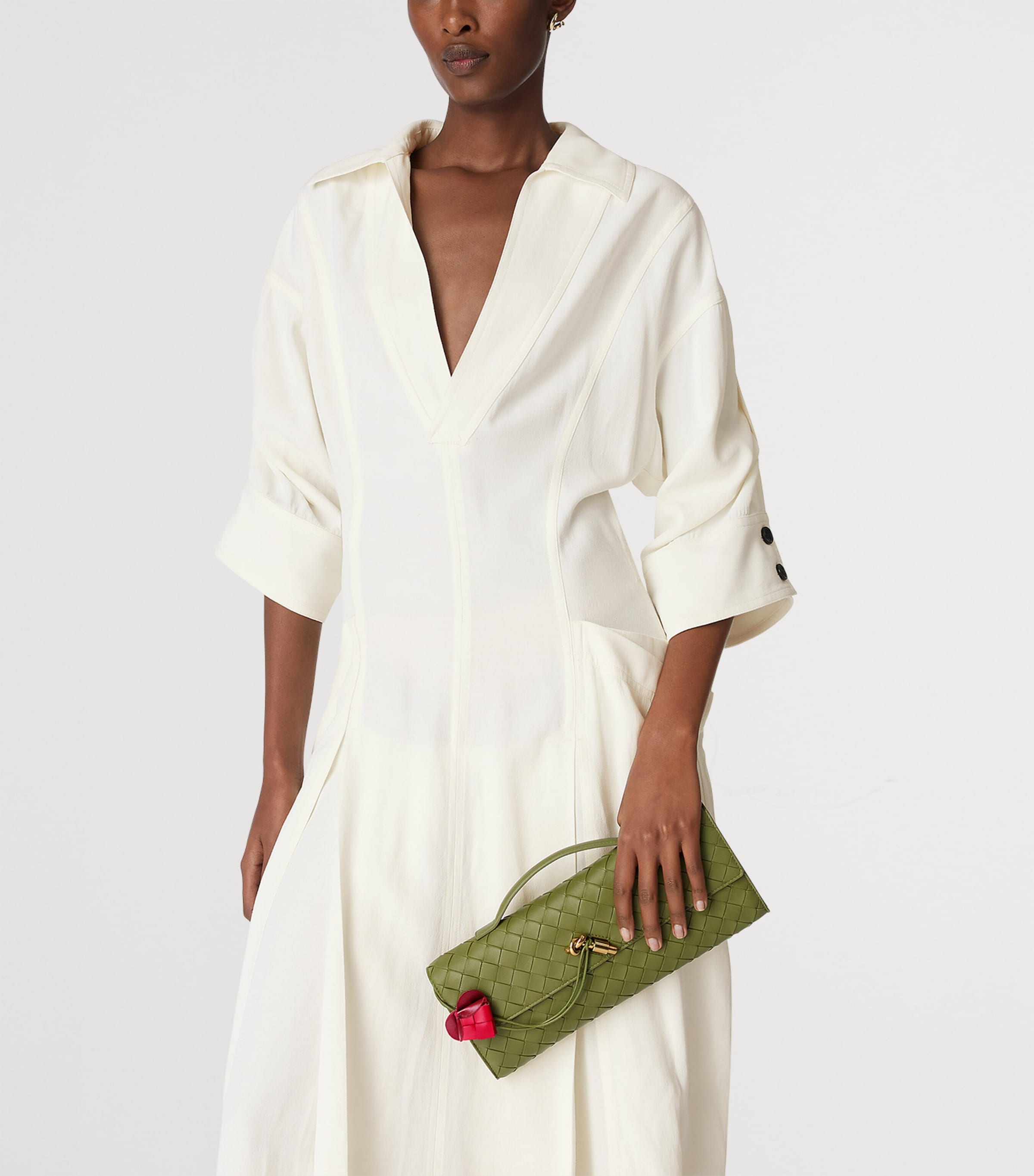 Leather Intrecciato Andiamo Clutch Bag 2771 Image 2