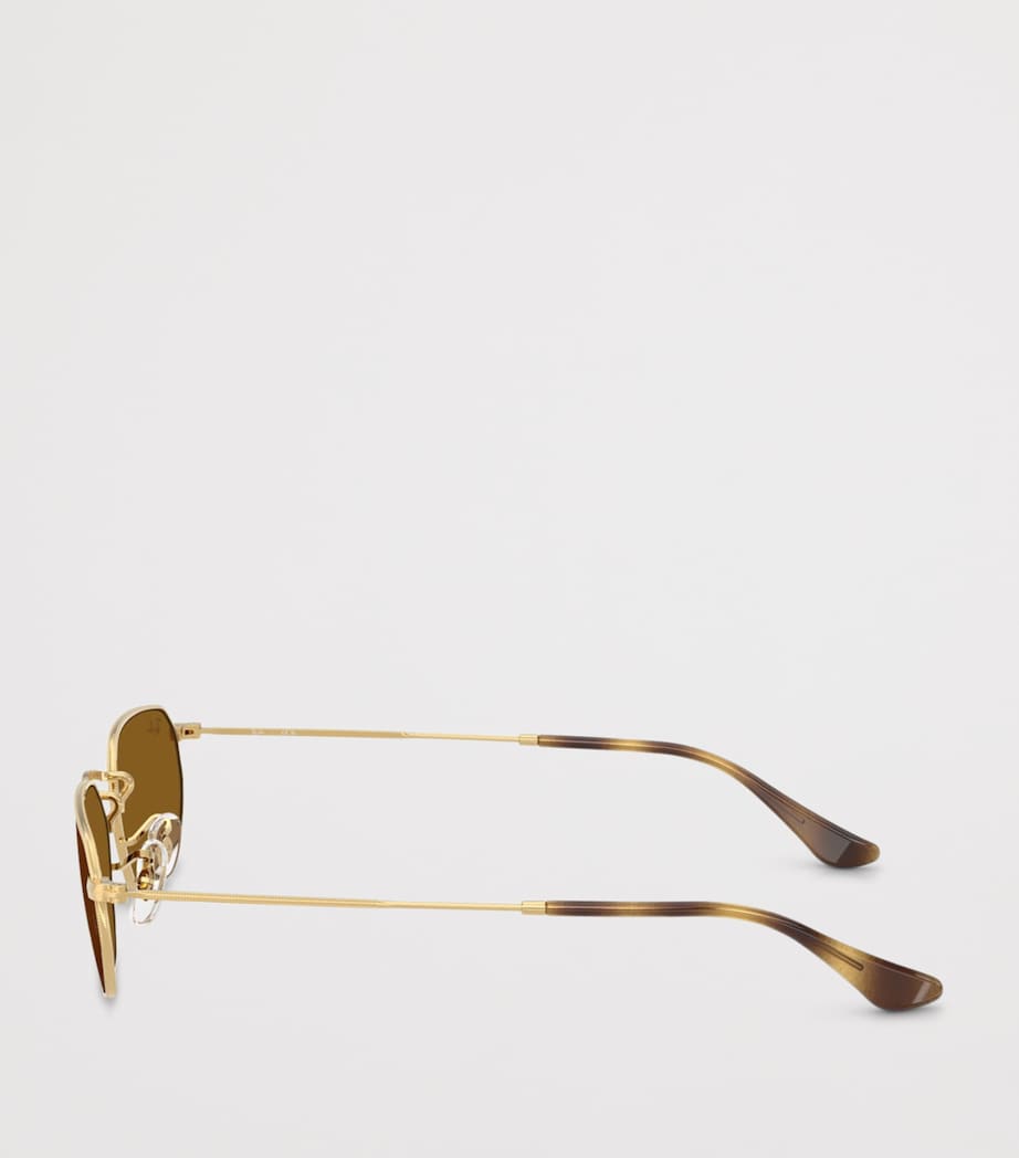 Ray-Ban Metal Irregular Oval Sunglasses Gold Image 3
