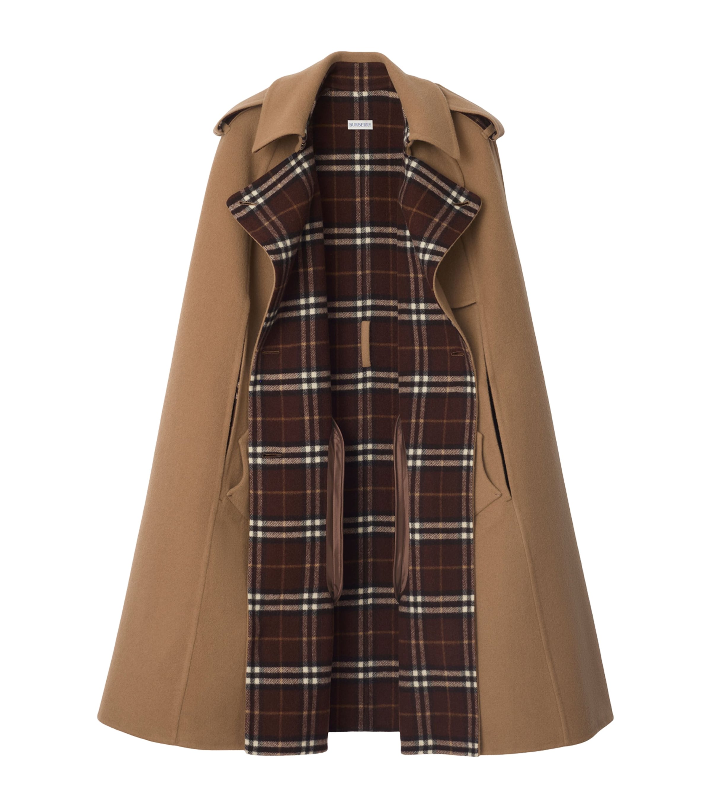 Burberry Brown Wool Trench Cape | Harrods US