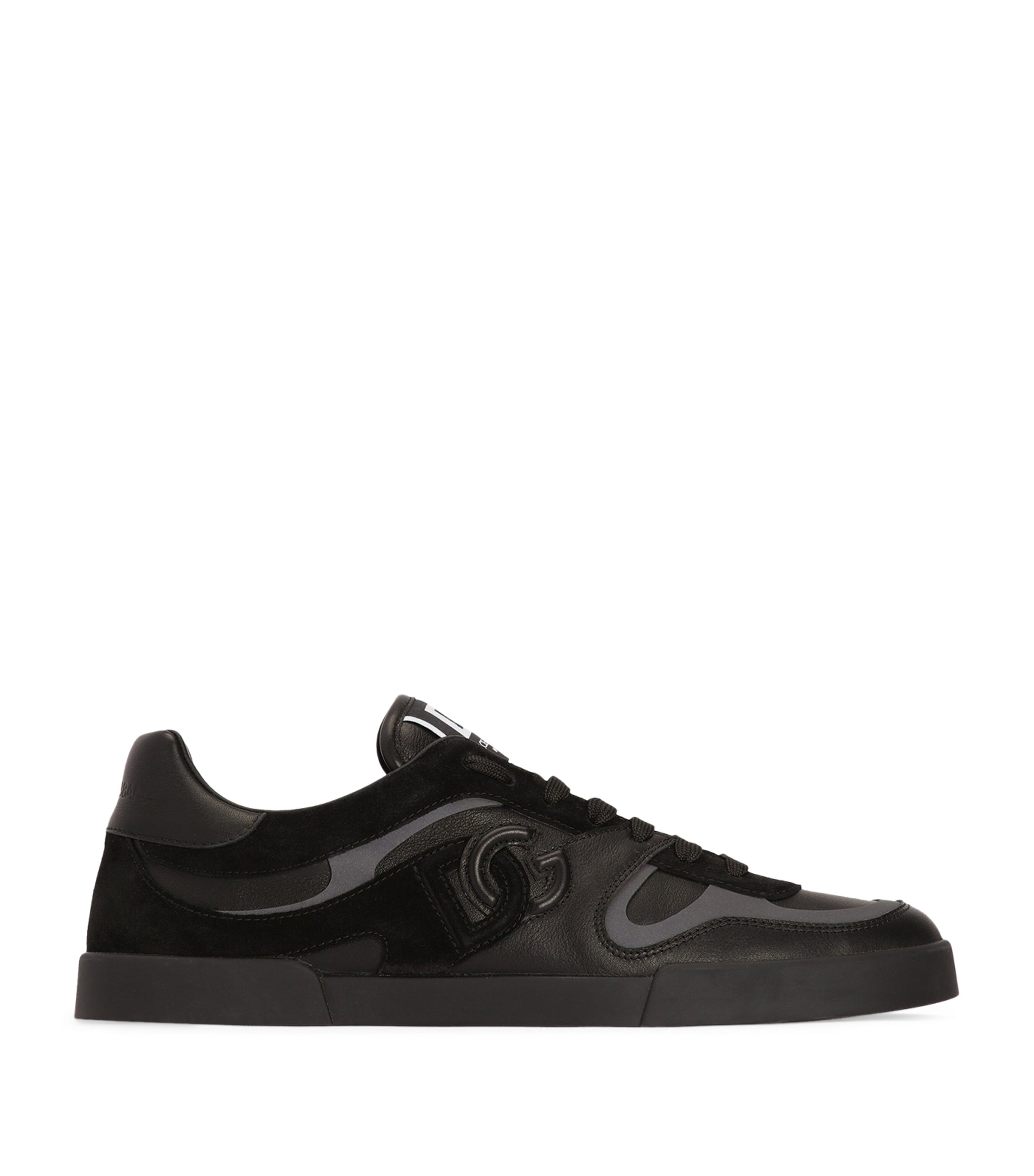 Dolce&Gabbana Leather-Panelled Logo Sneakers Black/black Image 1
