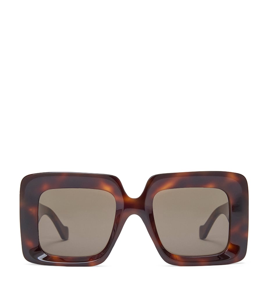 LOEWE Bevelled Square Sunglasses Havana Image 1
