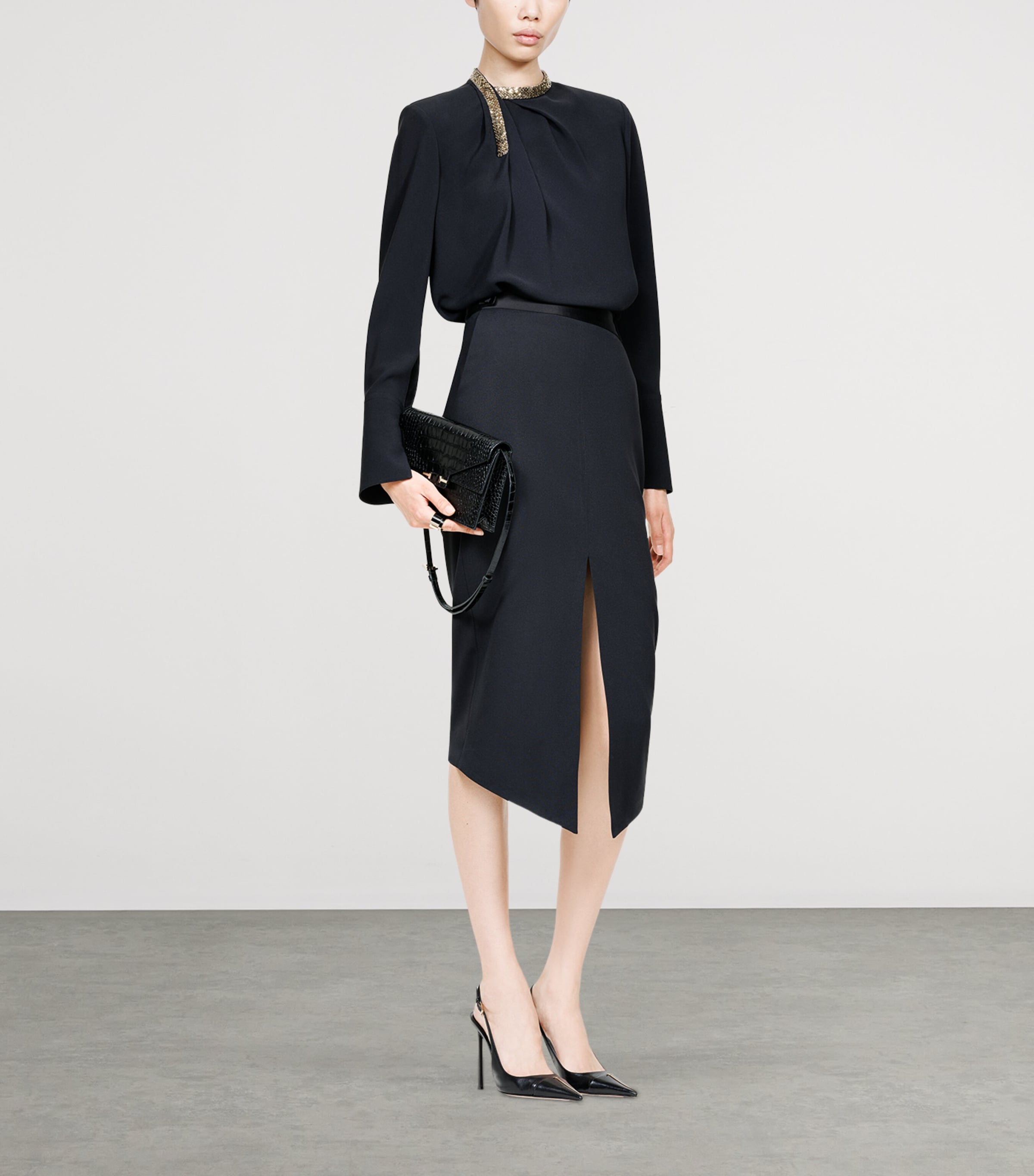 TOM FORD Womens Tuxedo Pencil Skirt Naa Image 2