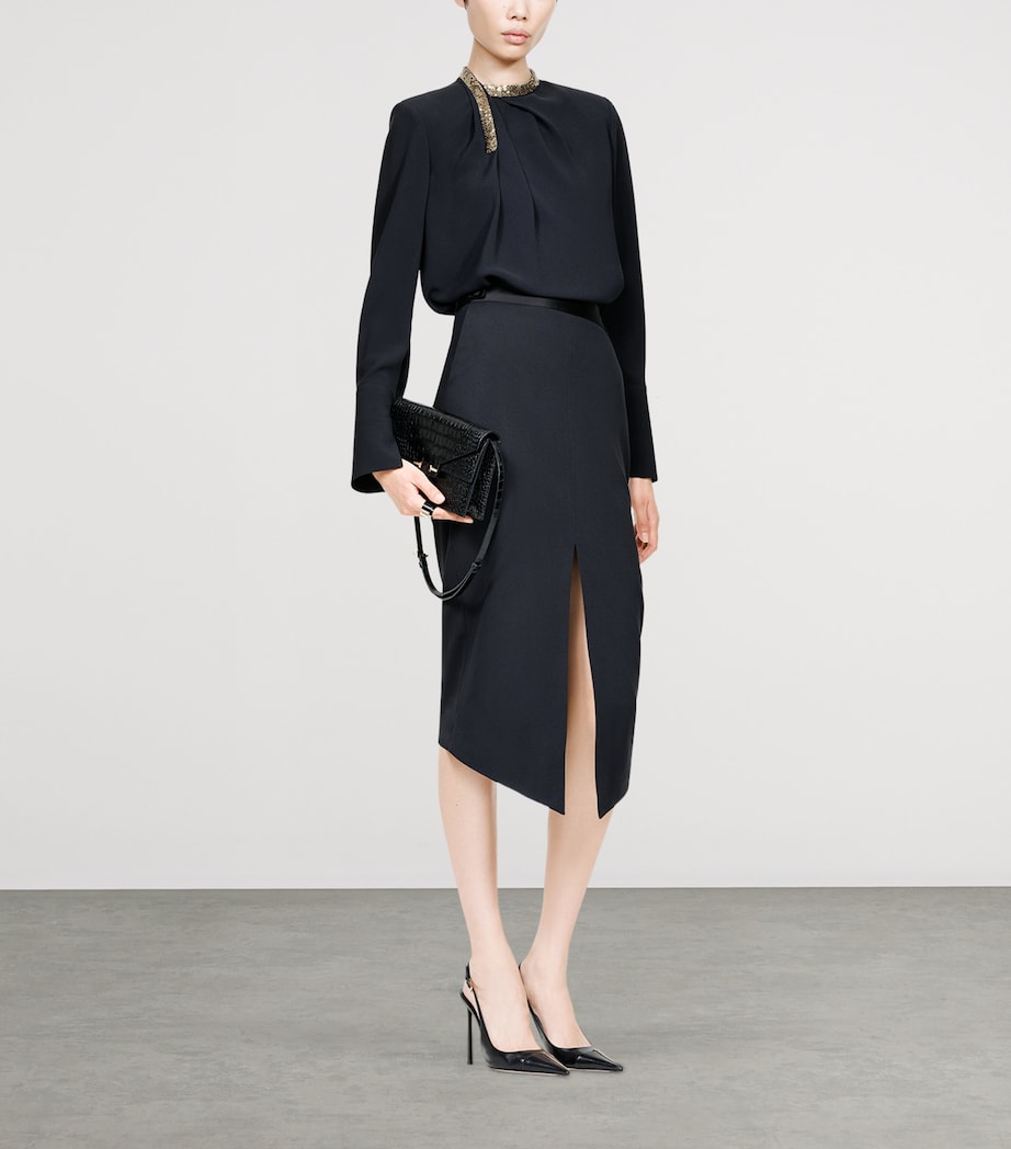 TOM FORD Womens Tuxedo Pencil Skirt Naa Image 2