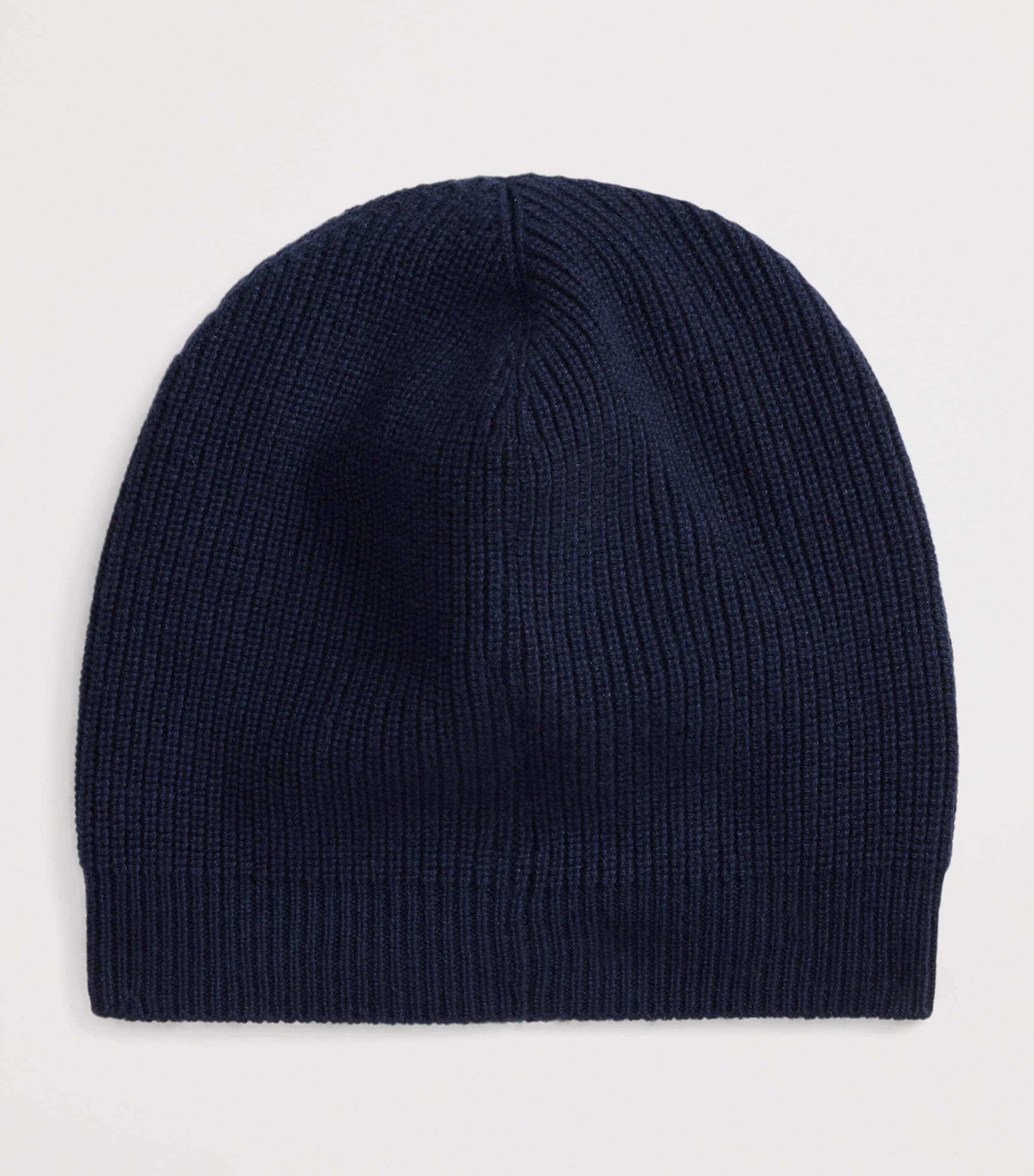 Cashmere Rib-Knit Beanie NAVY-410 Image 2