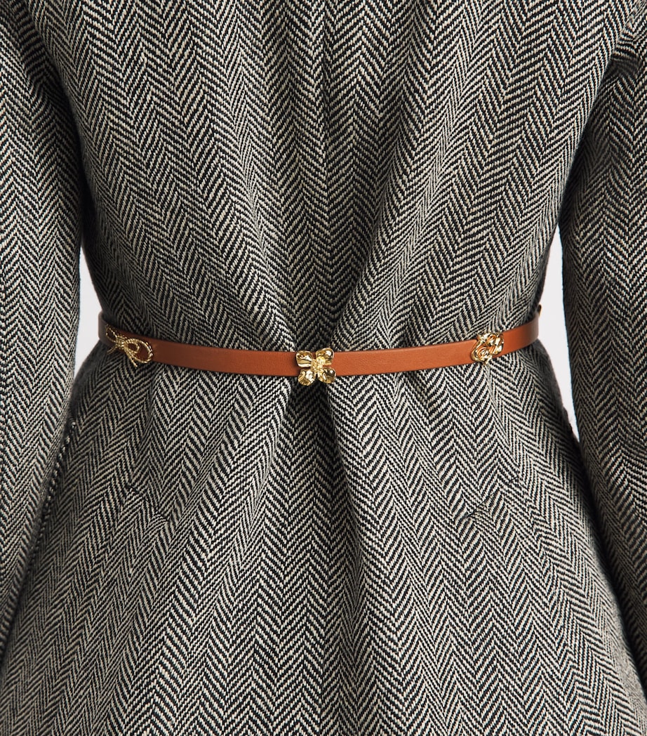 Claudie Pierlot Calfskin Belt Camel Image 4