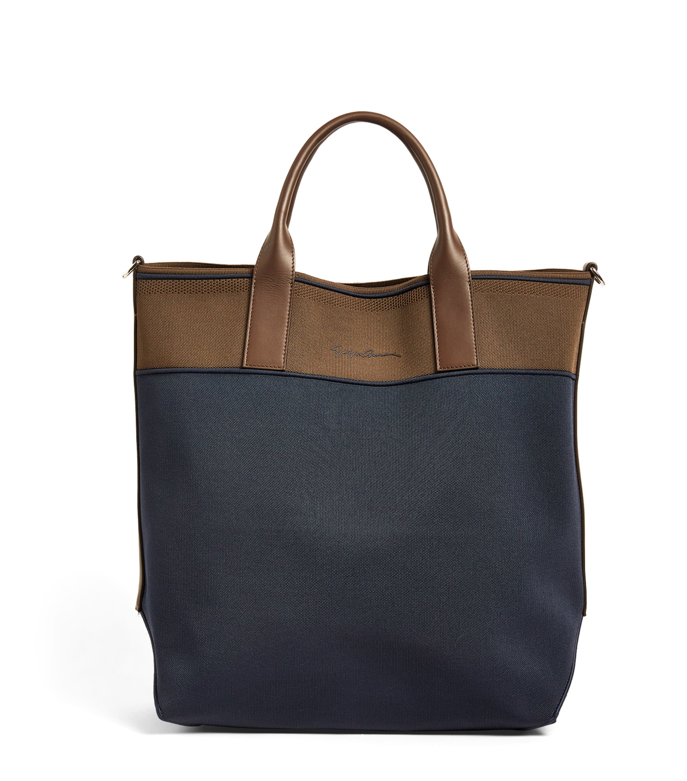 Shop Giorgio Armani Logo Tote Bag