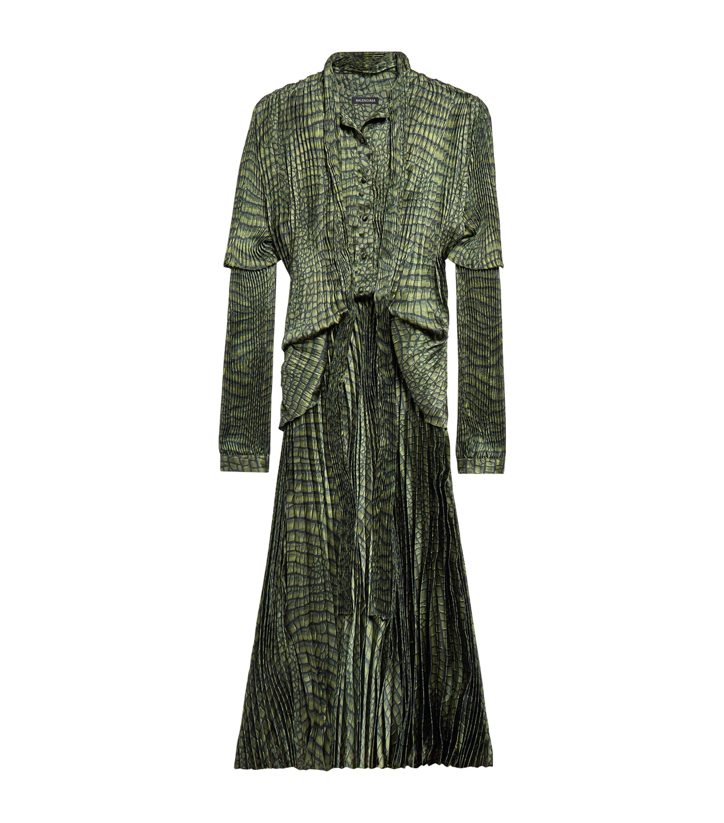 Balenciaga Layered Pleated Midi Dress Image 1