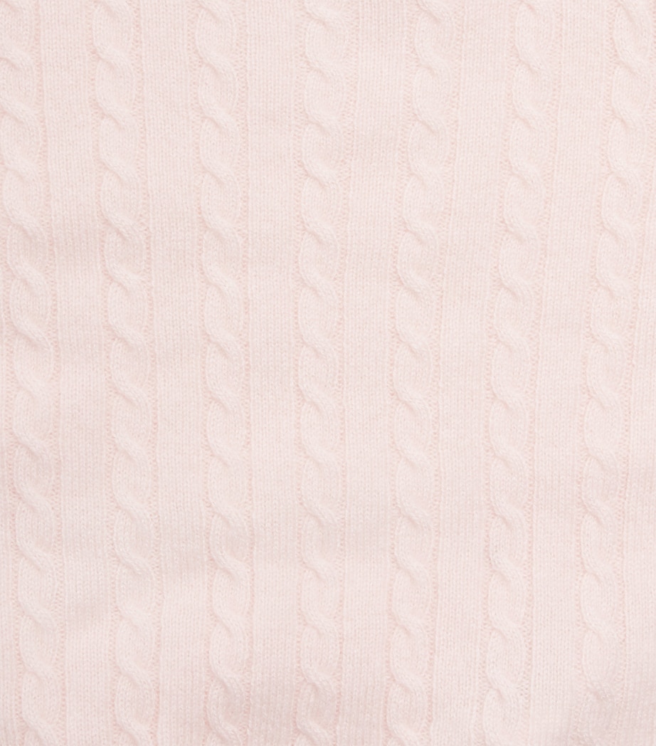 Cashmere Cable-Knit Sweater (0-12 Months) PALE PINK MELANGE Image 4