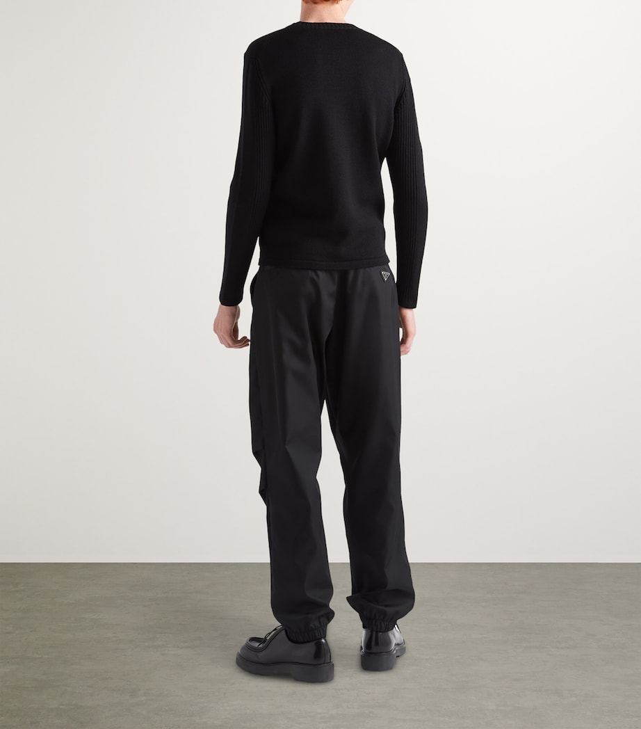 Wool Nylon-Trim Triangle Sweater F0002 Image 4