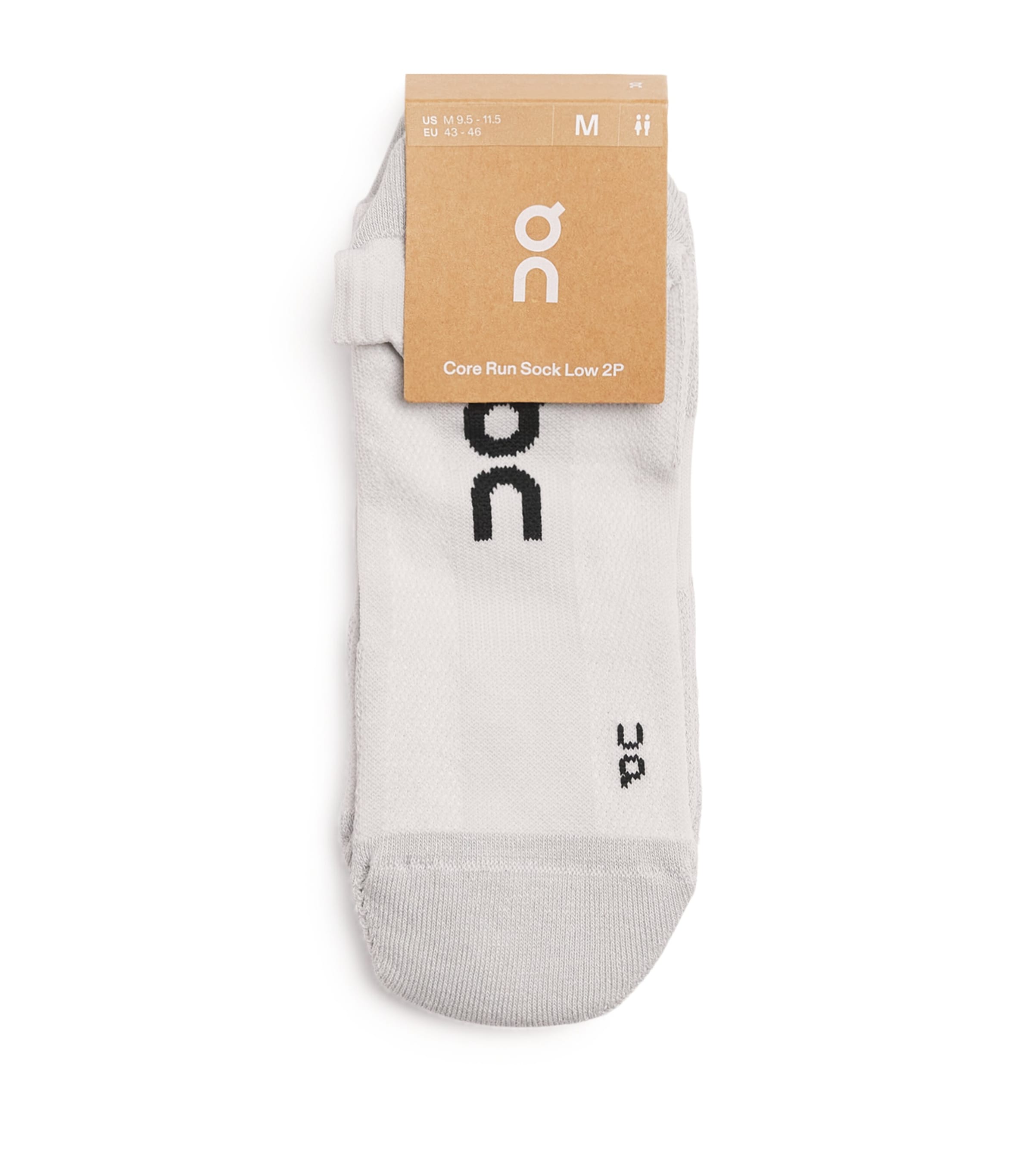 On Organic Cott-blend Core Run Low Socks In Grey