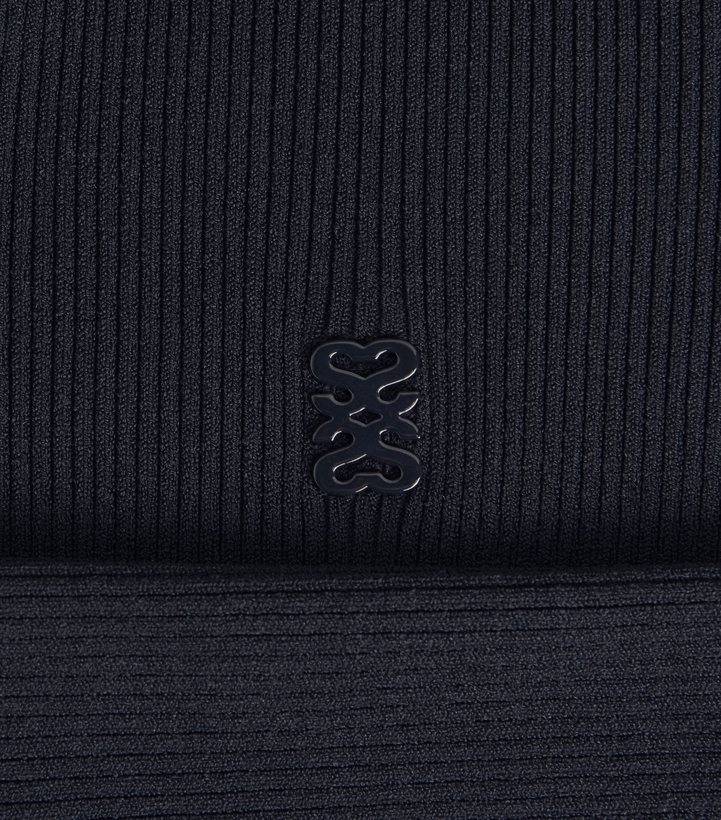 Rib-Knit Cropped Cardigan NAVY BLUE Image 5