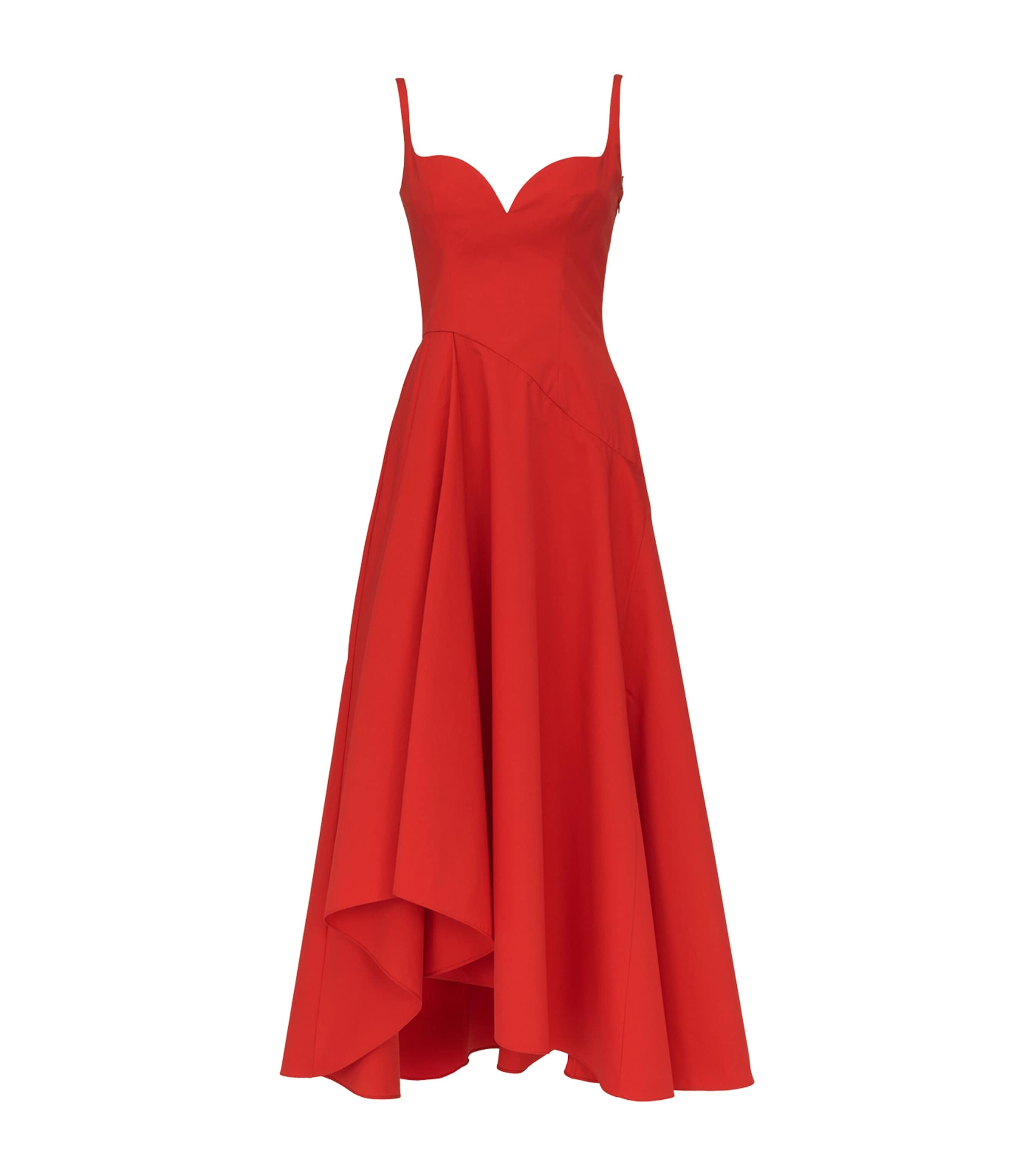 【Alexander McQueen】★asymmetric midi dress MCQUEEN Asymmetric faille midi dress | NET-A-PORTER