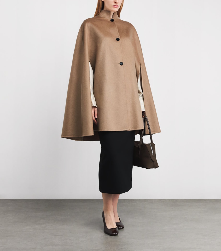 Cashmere Cape Coat CAMEL Image 2