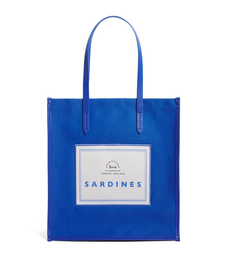 Cotton Sardines Condiments Shopper Bag BLUE Image 1