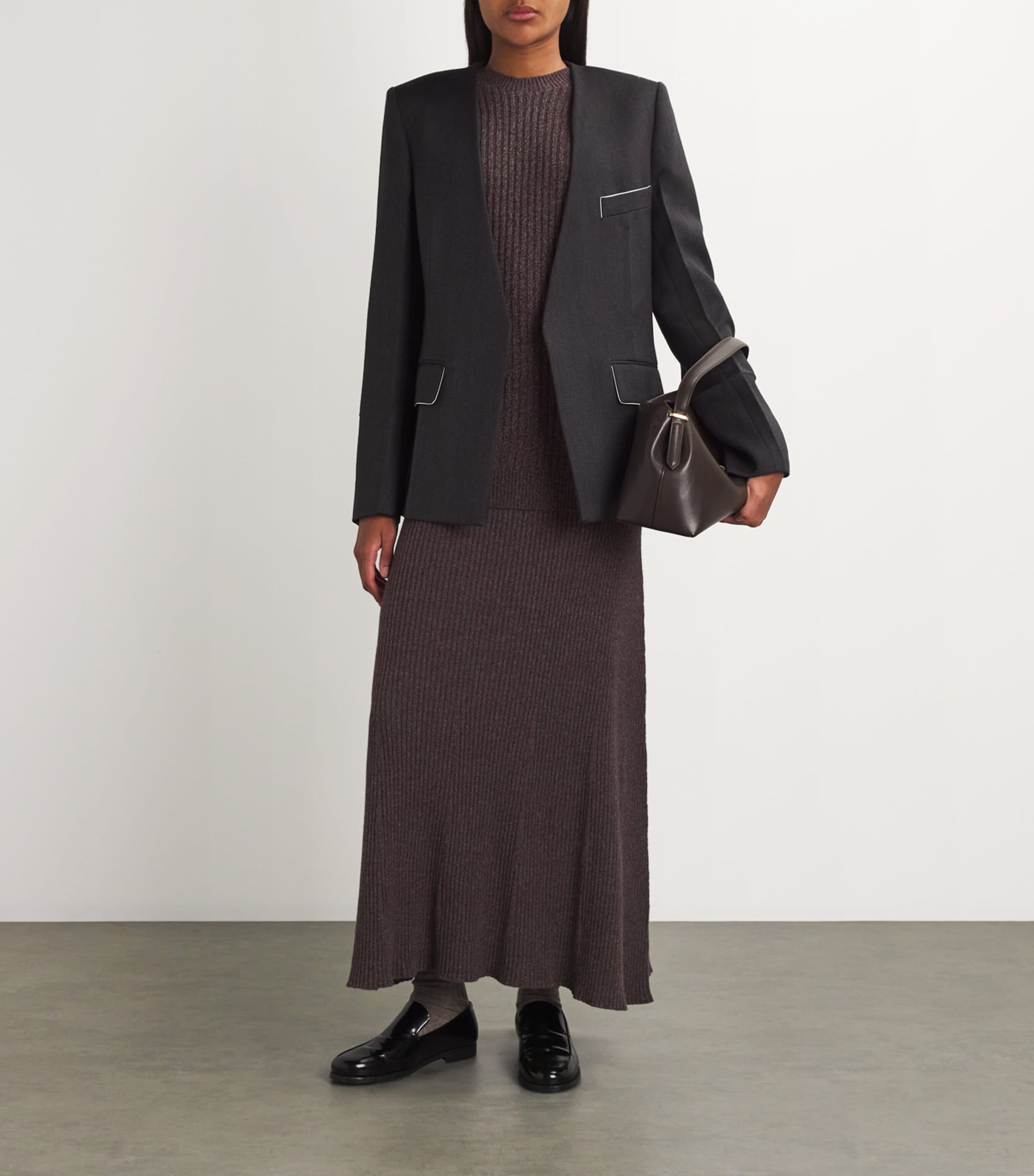 Cashmere Ribbed Sweater 004949 DK RUSSET MRL Image 2