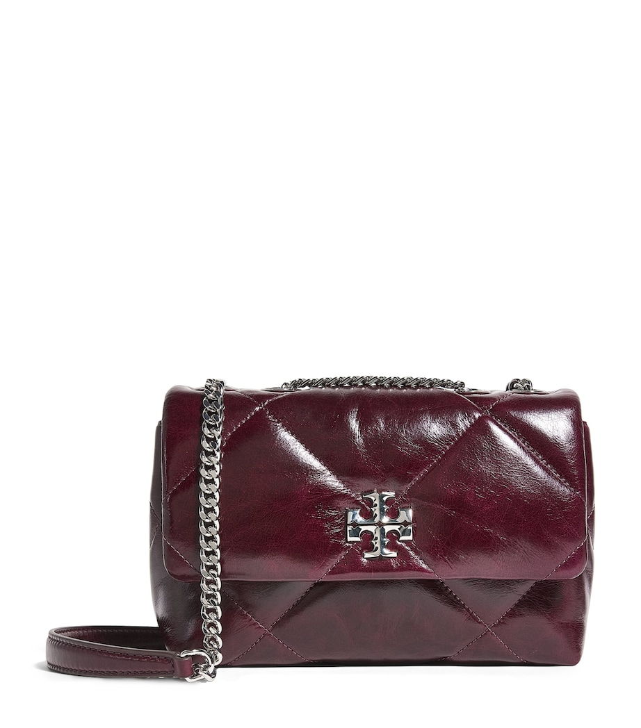 Small Leather Quilted Kira Shoulder Bag DARK CARMINE 500 Image 1