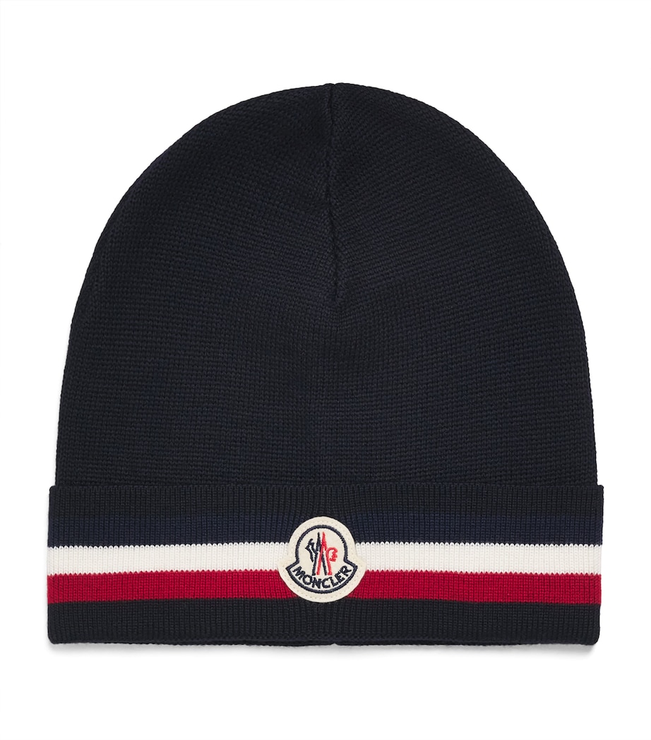 Moncler Virgin Wool Tricolour Beanie Image 1