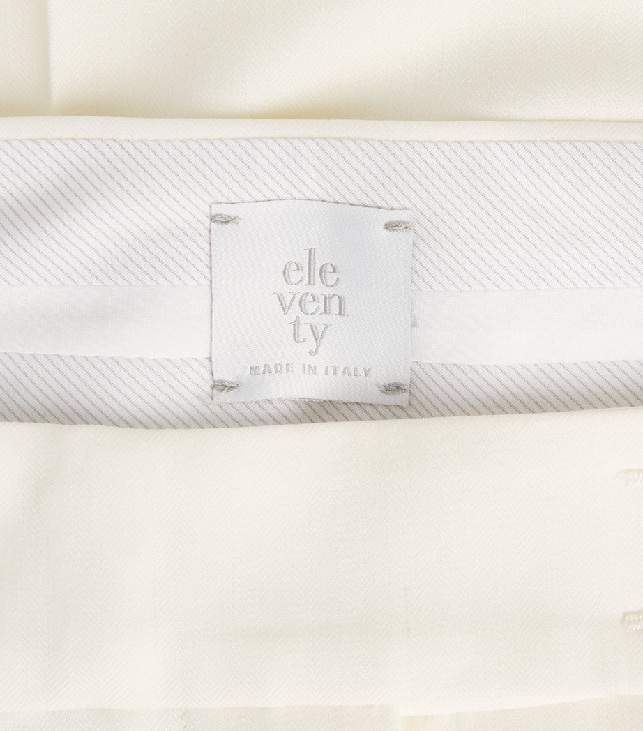 Eleventy Womens Wool-Blend Straight Trousers Avorio Image 6