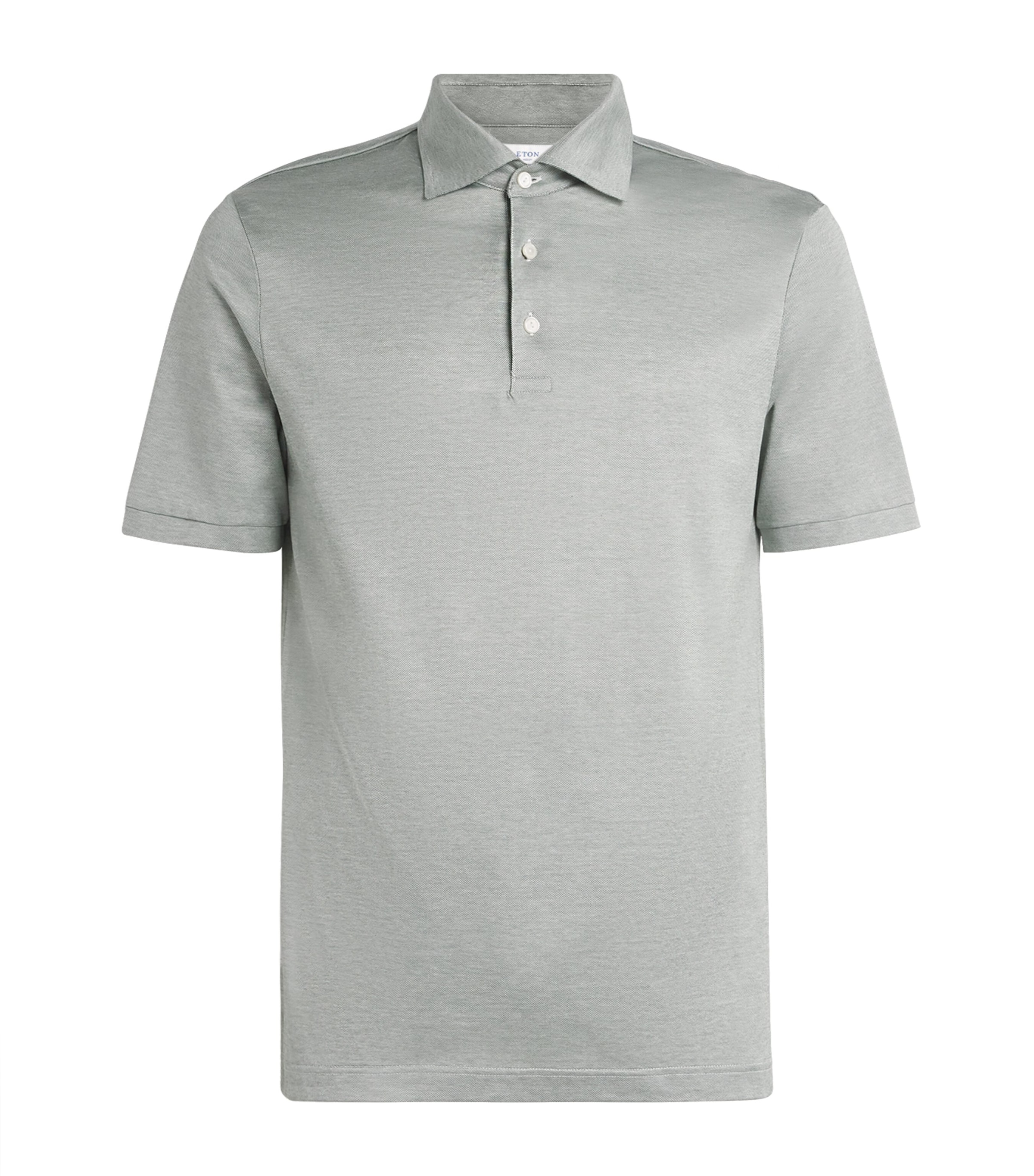 Cotton Filo di Scozia Polo Shirt MID GREEN Image 1
