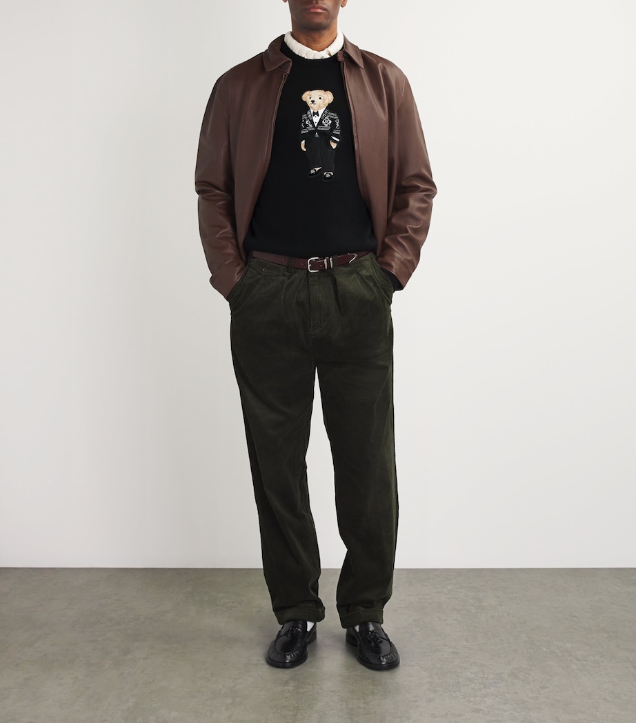 Crew-Neck Polo Bear Sweater BLACK Image 2