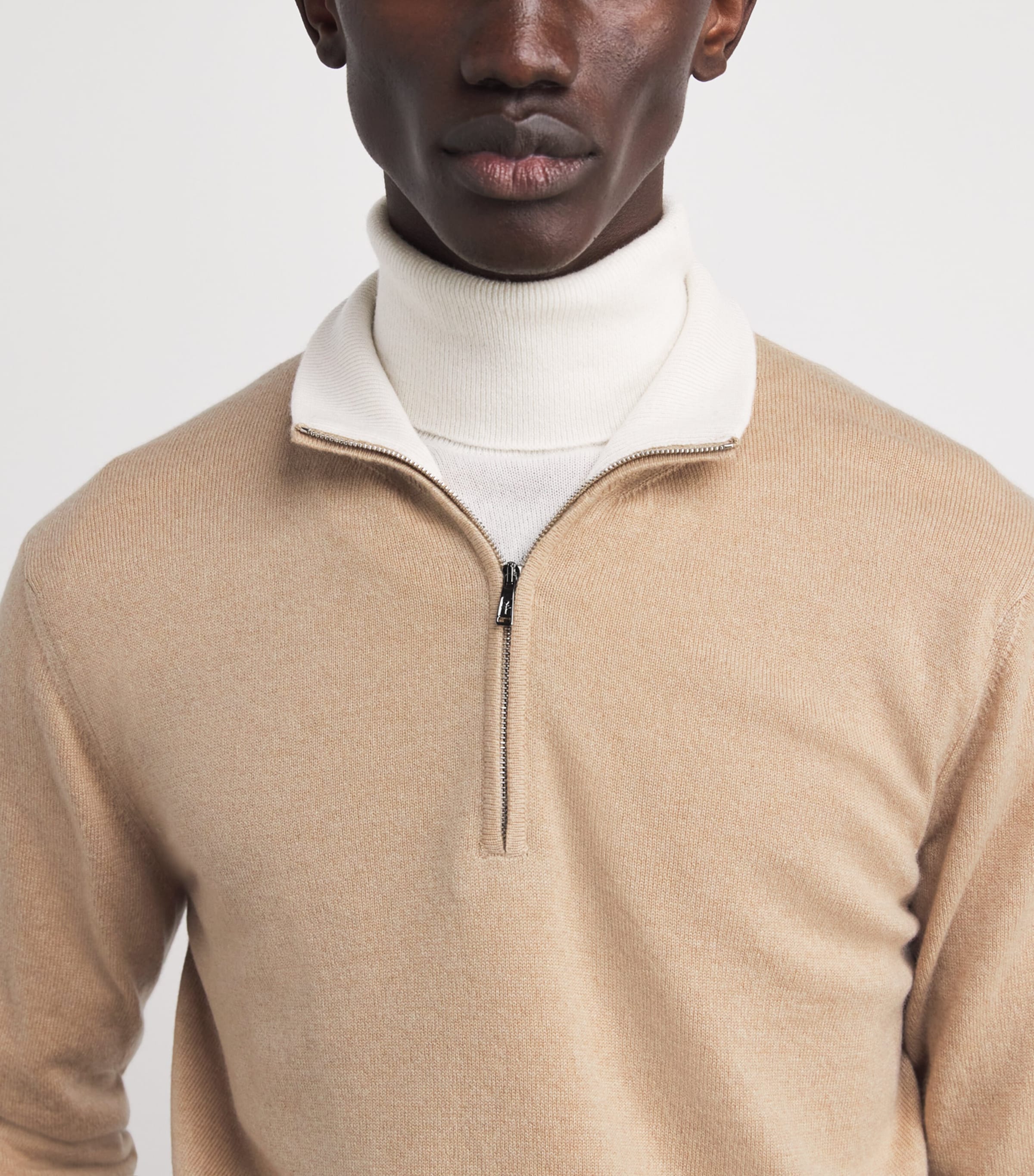 Cashmere Half-Zip Sweater A.5-DUNE Image 6