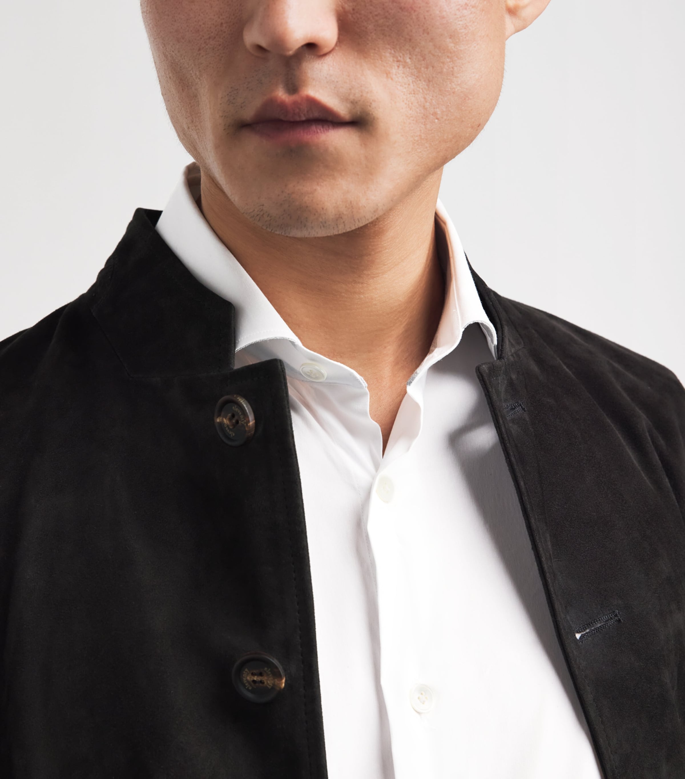 Eleventy Mens Stretch-Cotton Shirt Bianco Image 3