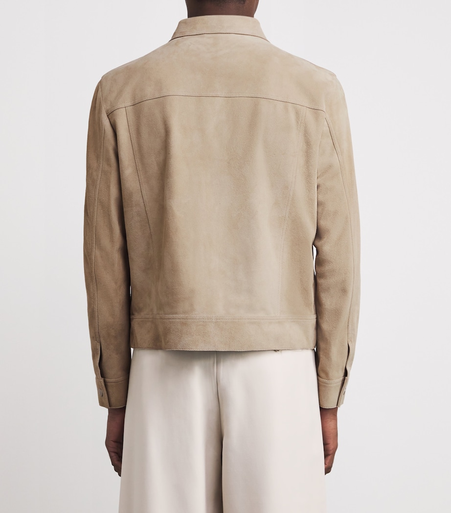 Suede Trucker Shirt Jacket OXFORD BEIGE Image 4