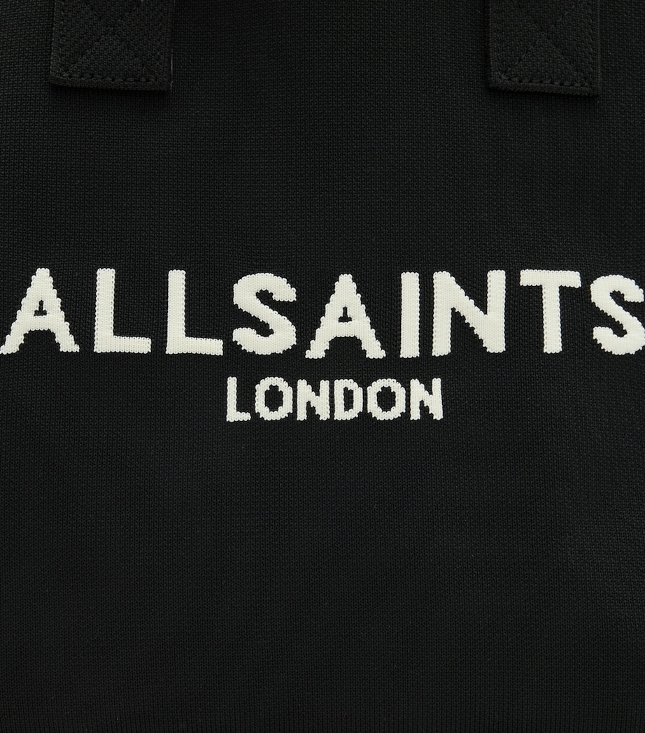 AllSaints Medium Izzy Logo Tote Bag Black Image 4